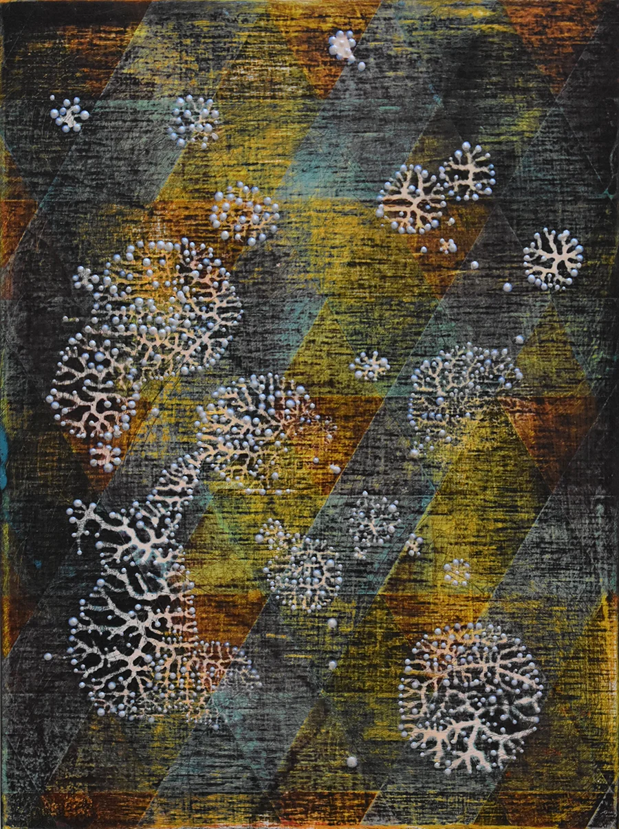Denise Driscoll, All the Stars in the Sky 2 , acrylic on panel, 8" x 6"