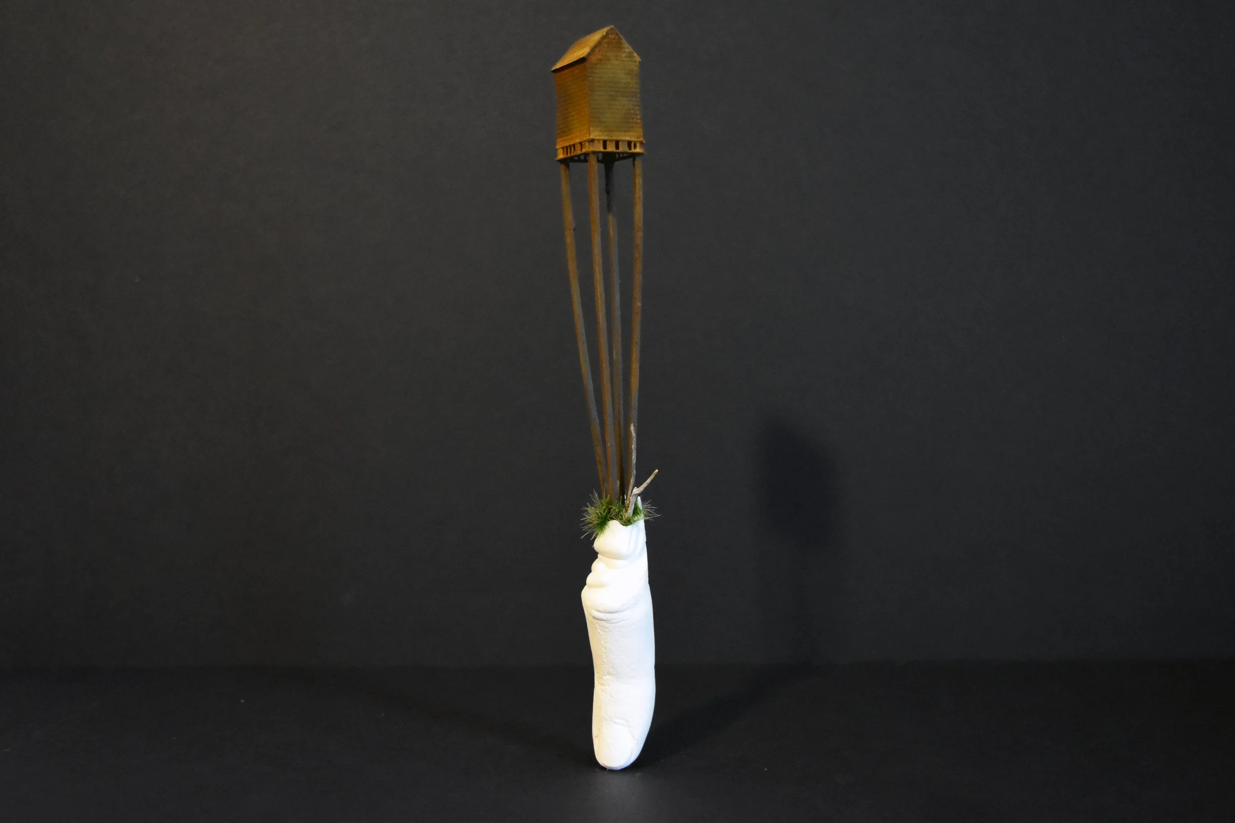 Tatiana Flis, ONPoint , resin, wood and mixed-media, 1.5" x 1.5" x 8"