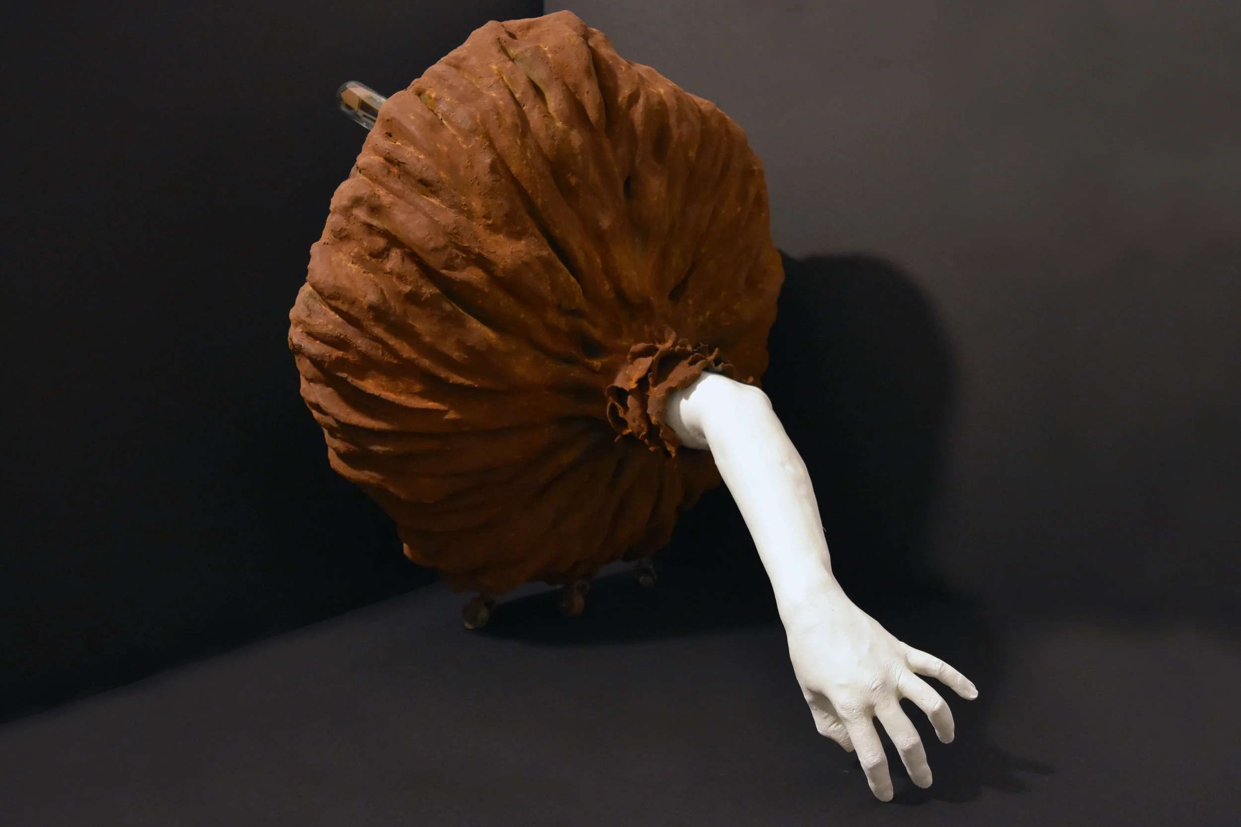 Tatiana Flis, Emerald Arm , resin, wood and mixed-media, 34" x 27" x 30"