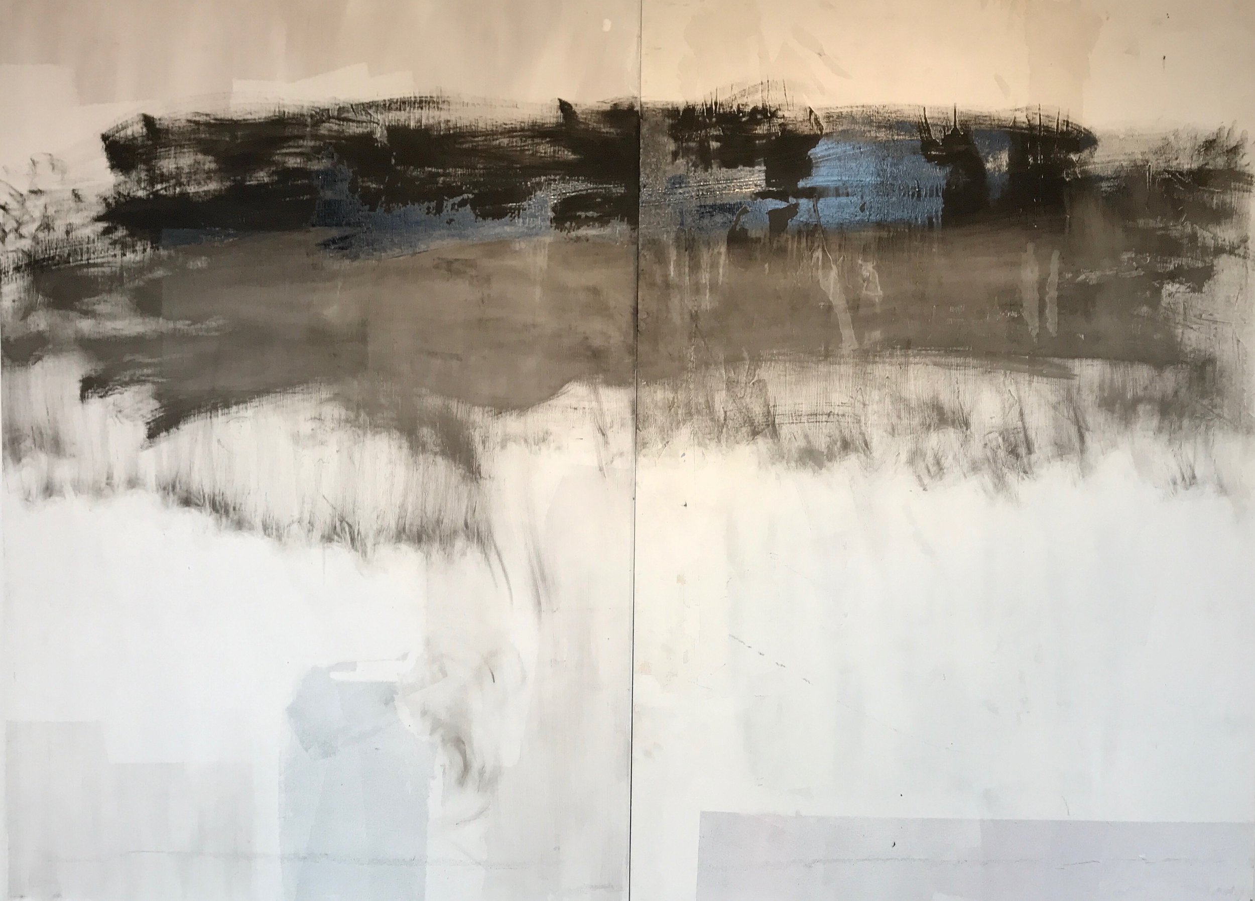  Joseph Fontinha,  Remembrance  (diptych), oil on panel, 6ft x 8ft. 