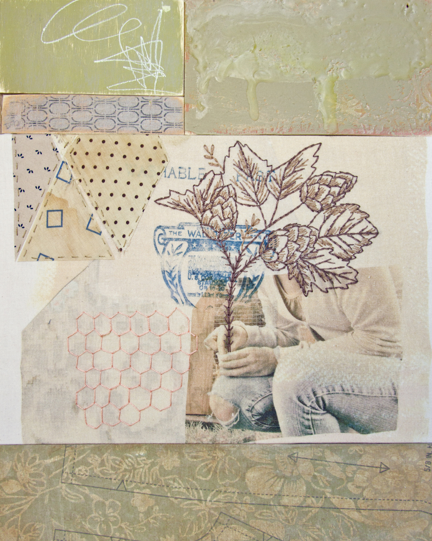  Chelsea Revelle,  Clifton: From Memory Series,  Assemblage, 13x15.5 