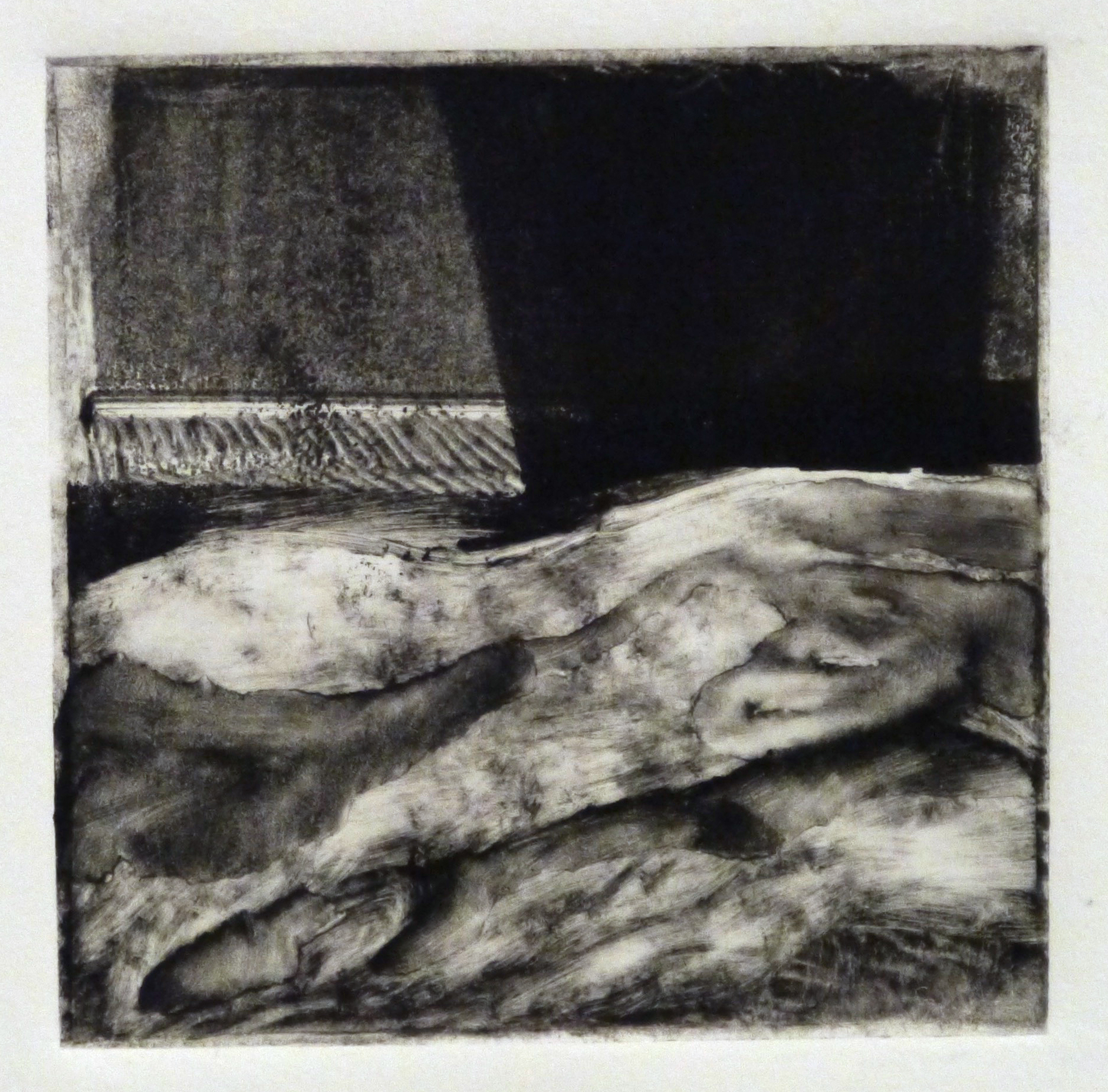  Kathline Carr,  Landform Series #4,  Monotype, 10x10 framed 