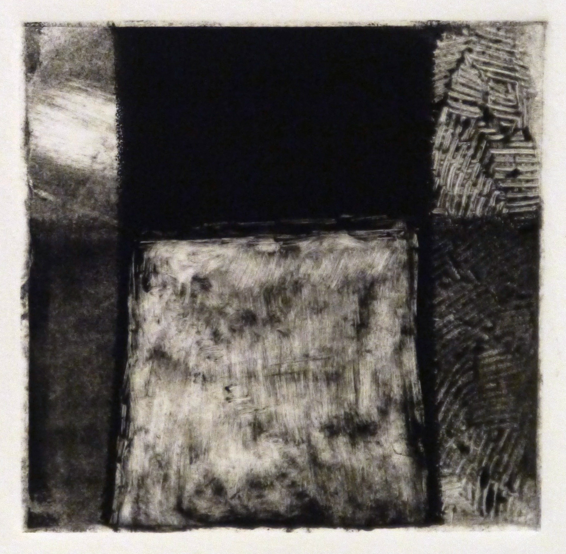  Kathline Carr,  Landform Series #6,  Monotype, 10x10 framed 