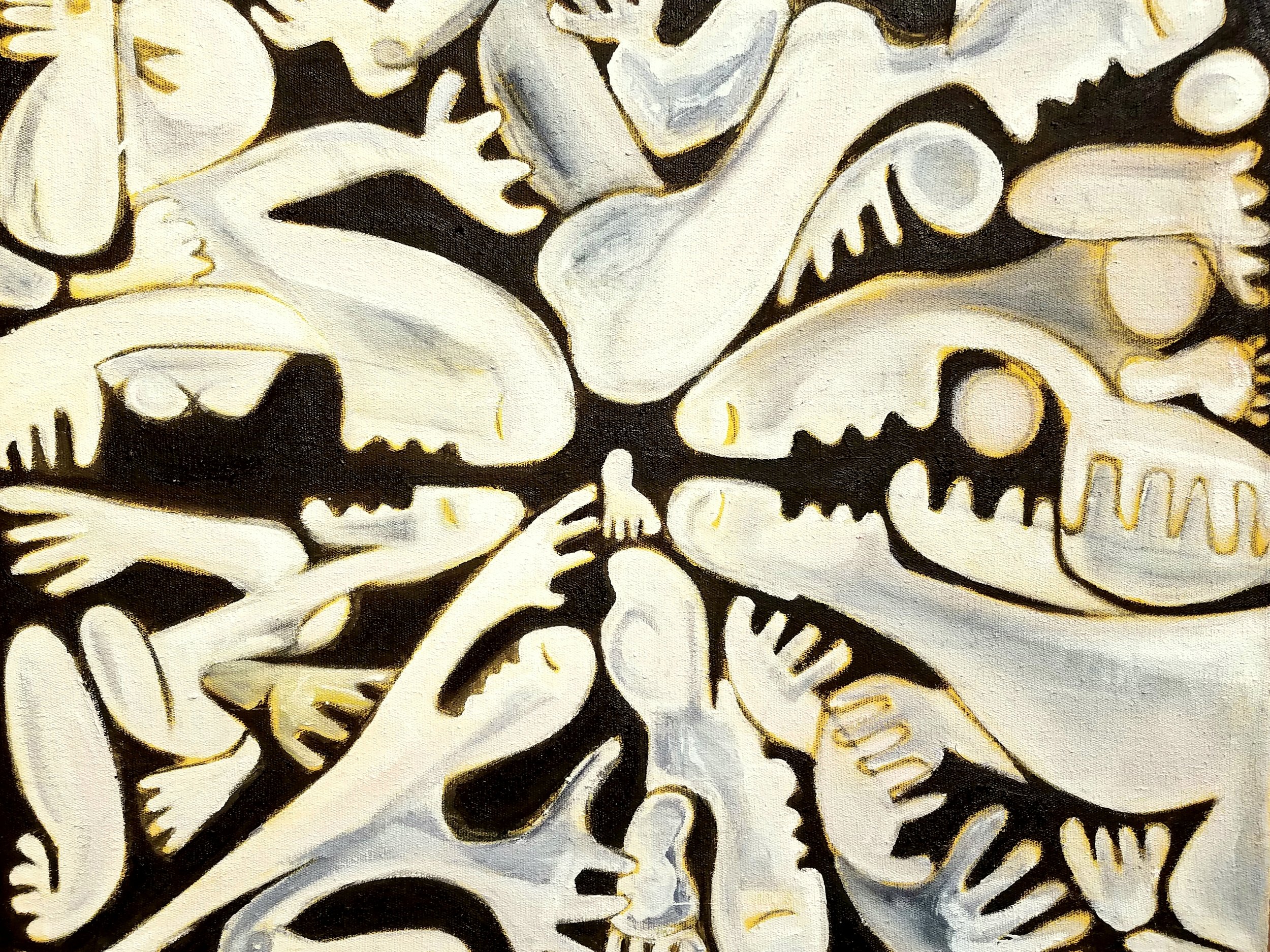 Were All in This , oil on canvas, 36" x 24"