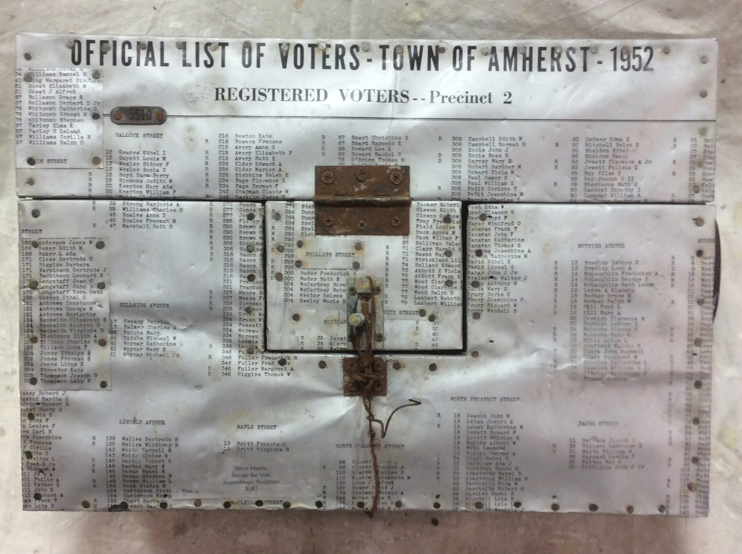  Stephen Martin,  Secure the Vote, &nbsp;assemblage, 24" x 18" 