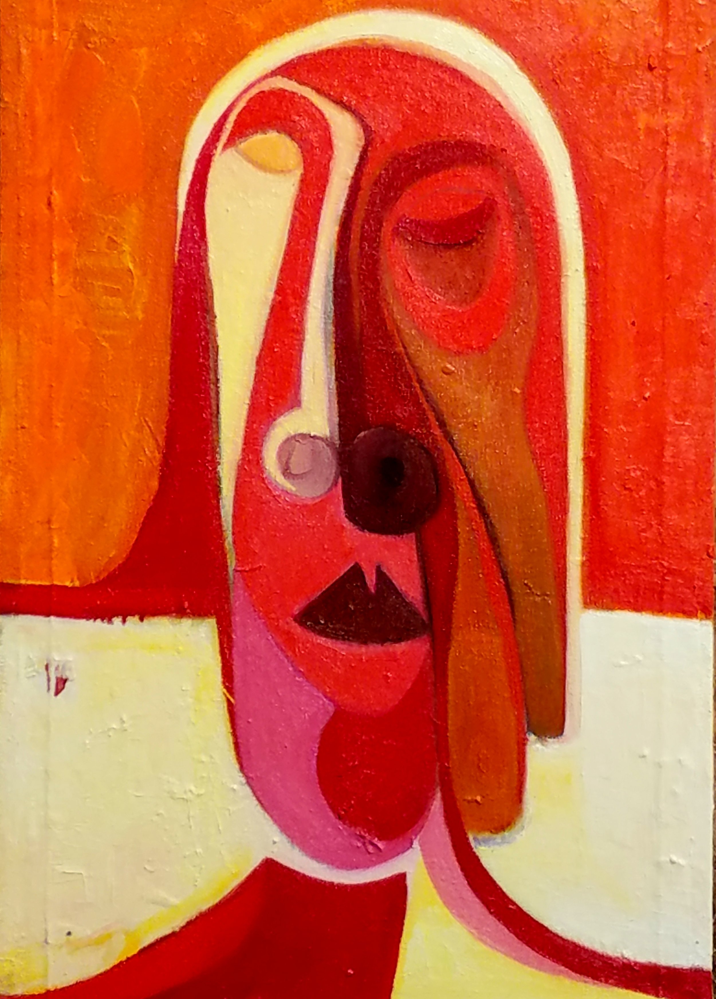  Sorin Bica,&nbsp; She , oil on canvas, 36" x 24" 