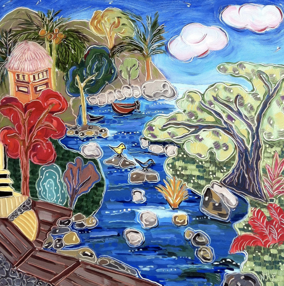 "Two Birds in Boca Bay" by Nan Hass Feldman