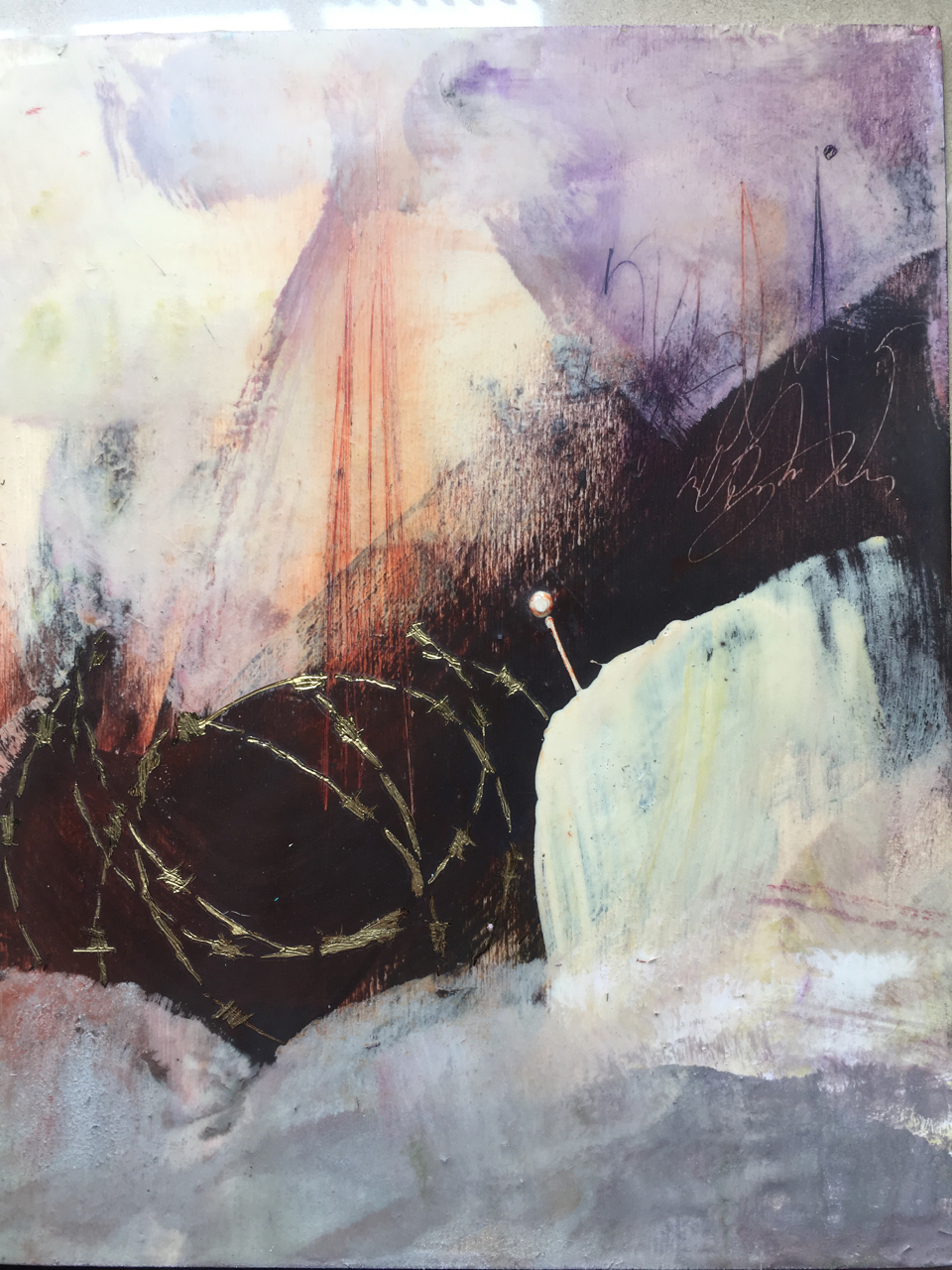  Mary Marley,  There Will Be Constraints , Encaustic Paint 