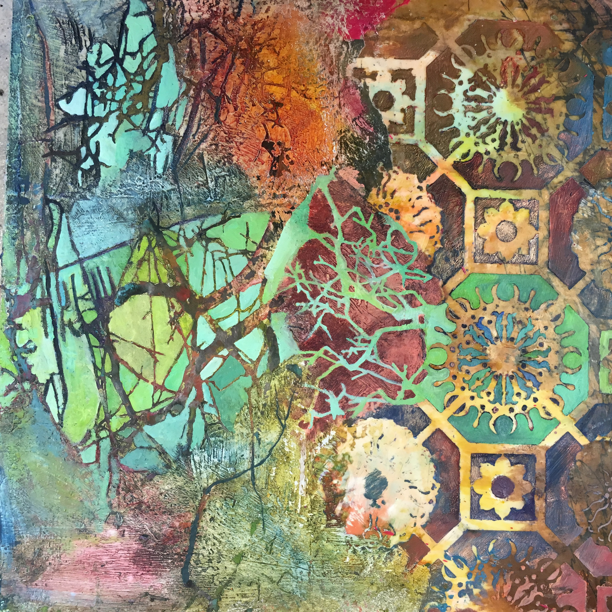 Mary Marley,  Cinder Trace,  Encaustic Paint 