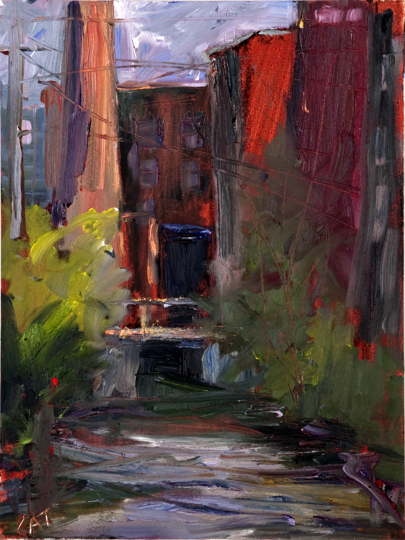  Catherine Gibbs,  Studio Canal , Oil on board, 9x12 