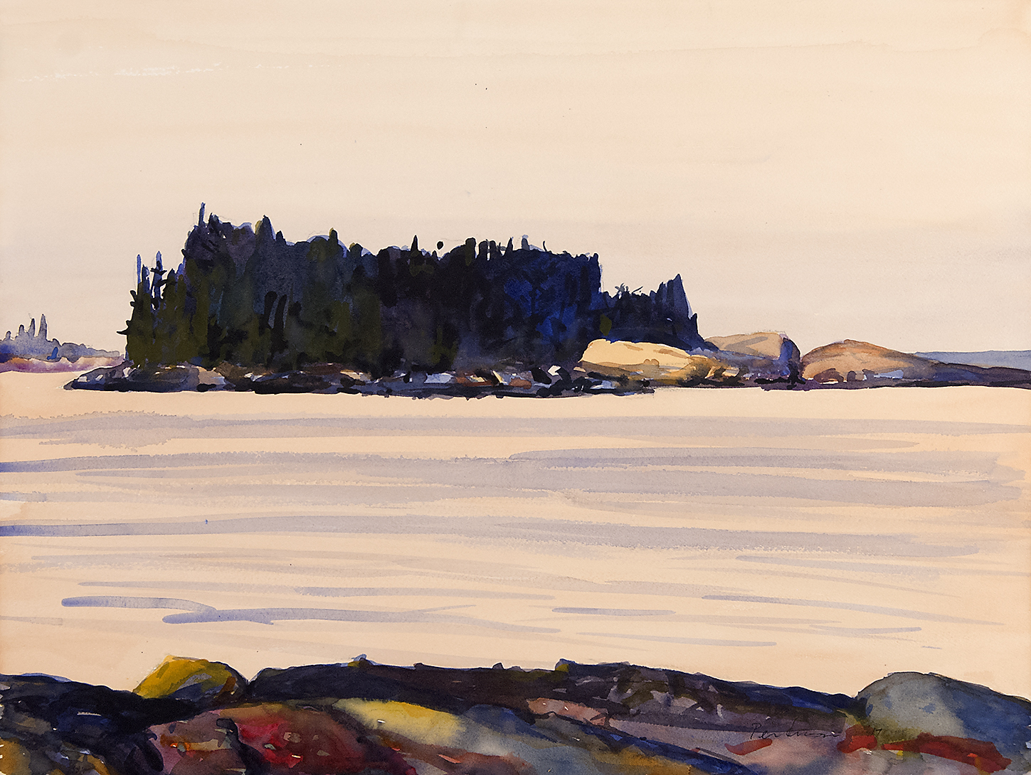  Roy Perkinson,  Heron Island, Dusky Sky , Watercolor, 18x24 