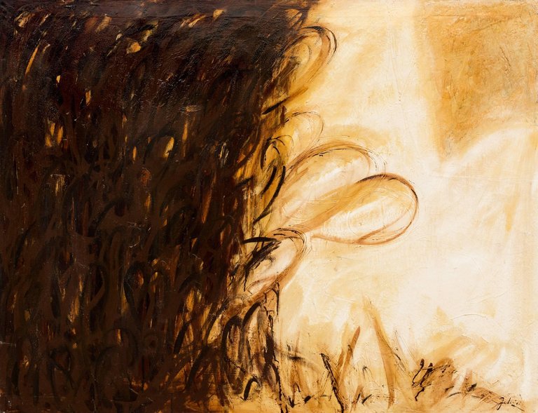 Towards the Light , mixed media on canvas