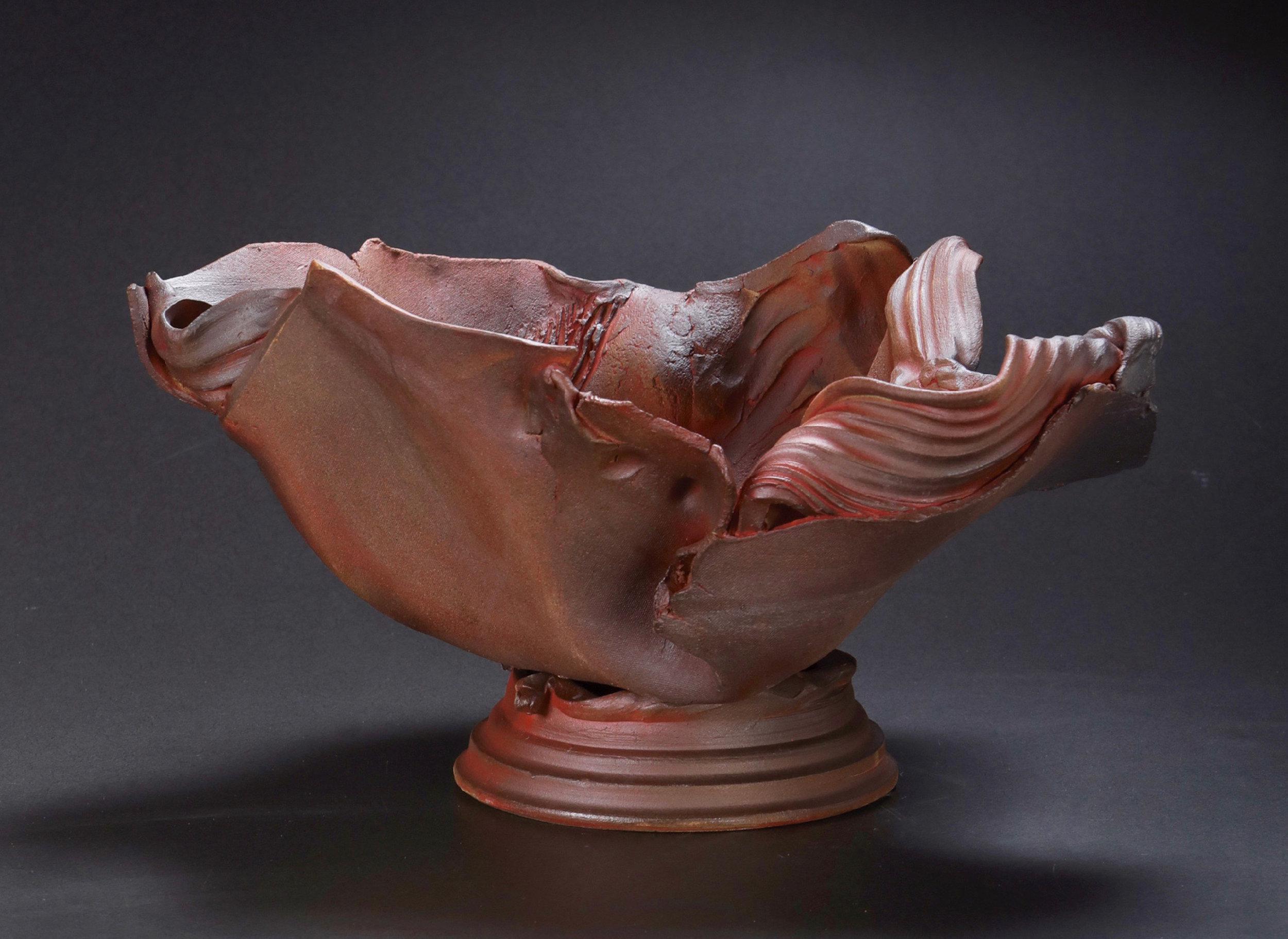  Mimi Howard,  Earth Ribbon #19 , glazed stoneware, 20x15x10 