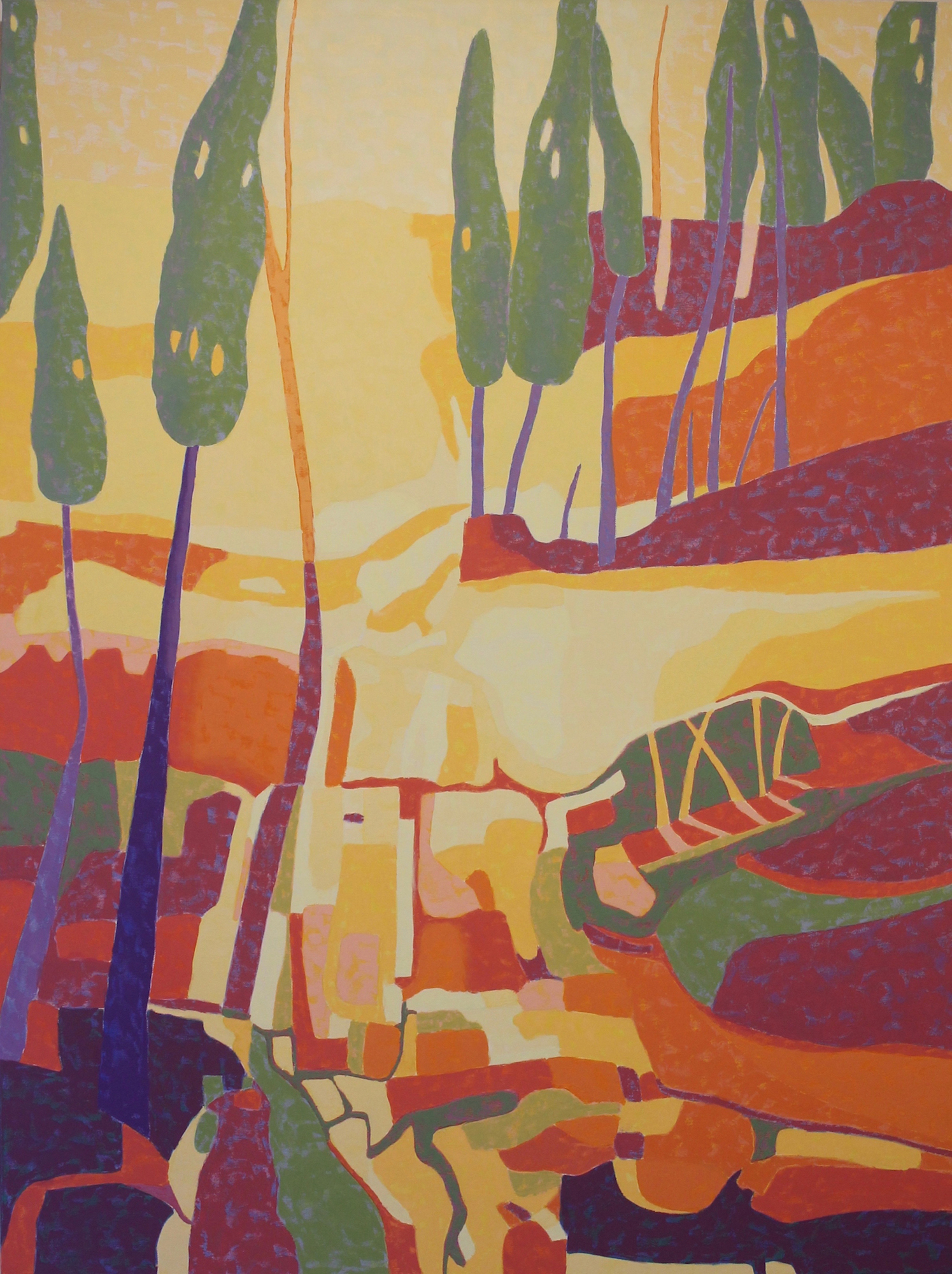 Marcia Wise, Tuscan Landscape , Oil, 48x38