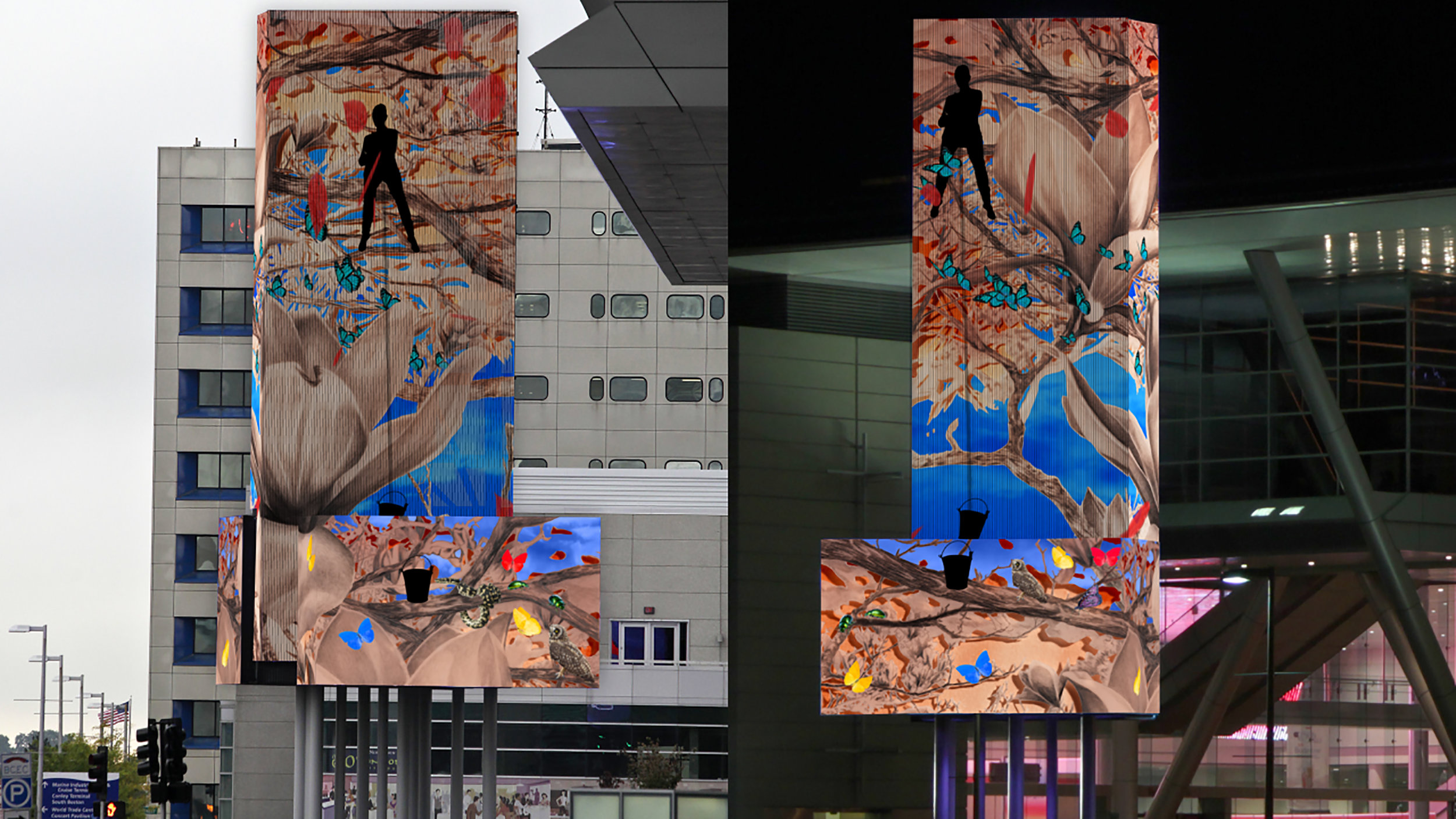 “Vanishing Points,” collaborative, public-art video installation by Allison Maria Rodriguez and Ashley Billingsley