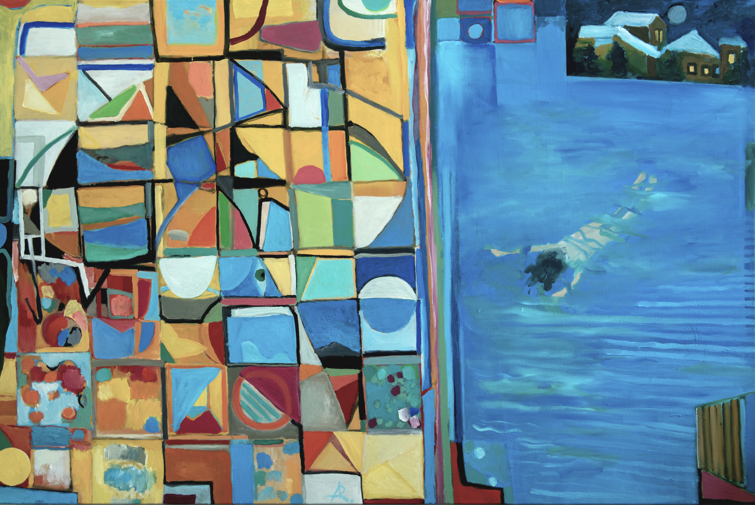  “Diving into Modernism,” painting by Alexandra Rozenman 