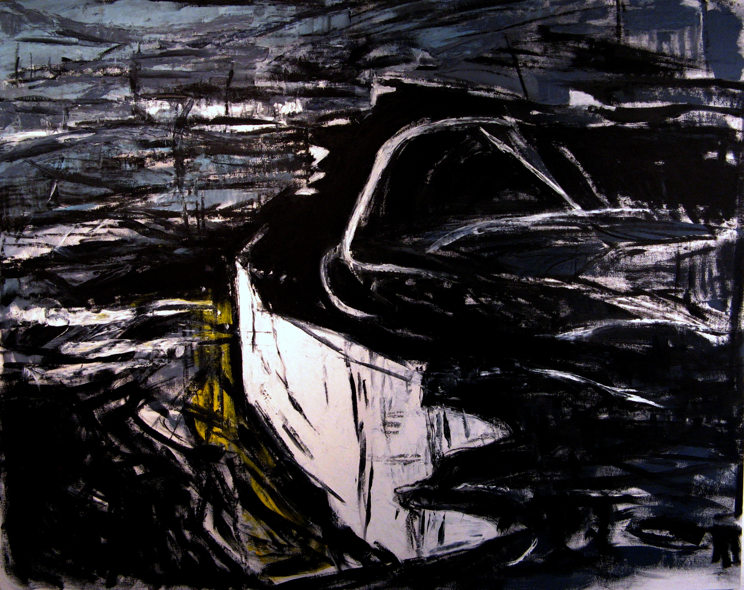 “Dark Skies,” painting by Iris Osterman in the D’Arista Legacy exhibit