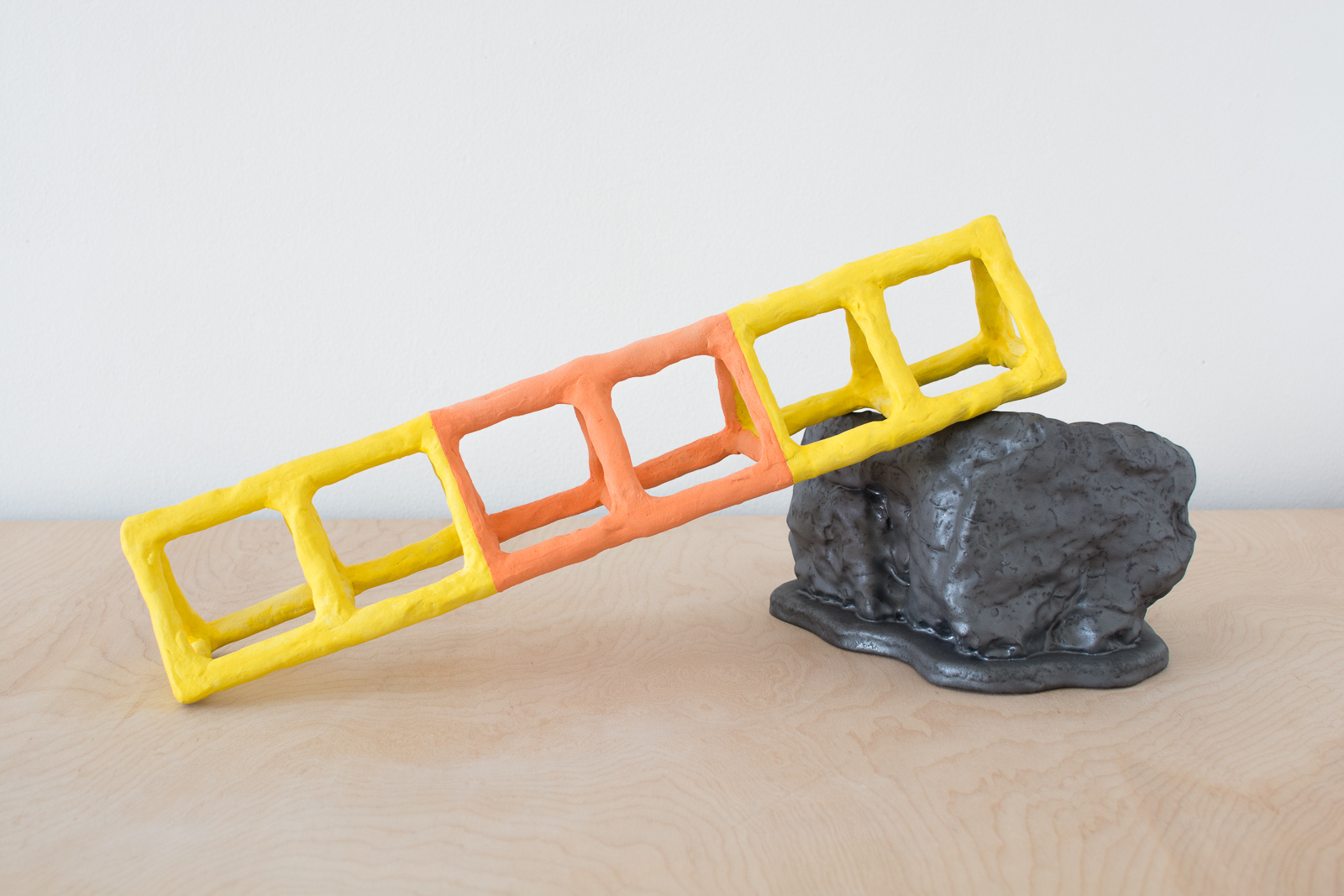 Geoffrey Booras, Structure/Faux Rock , glazed ceramic, 8” x 22” x 8”