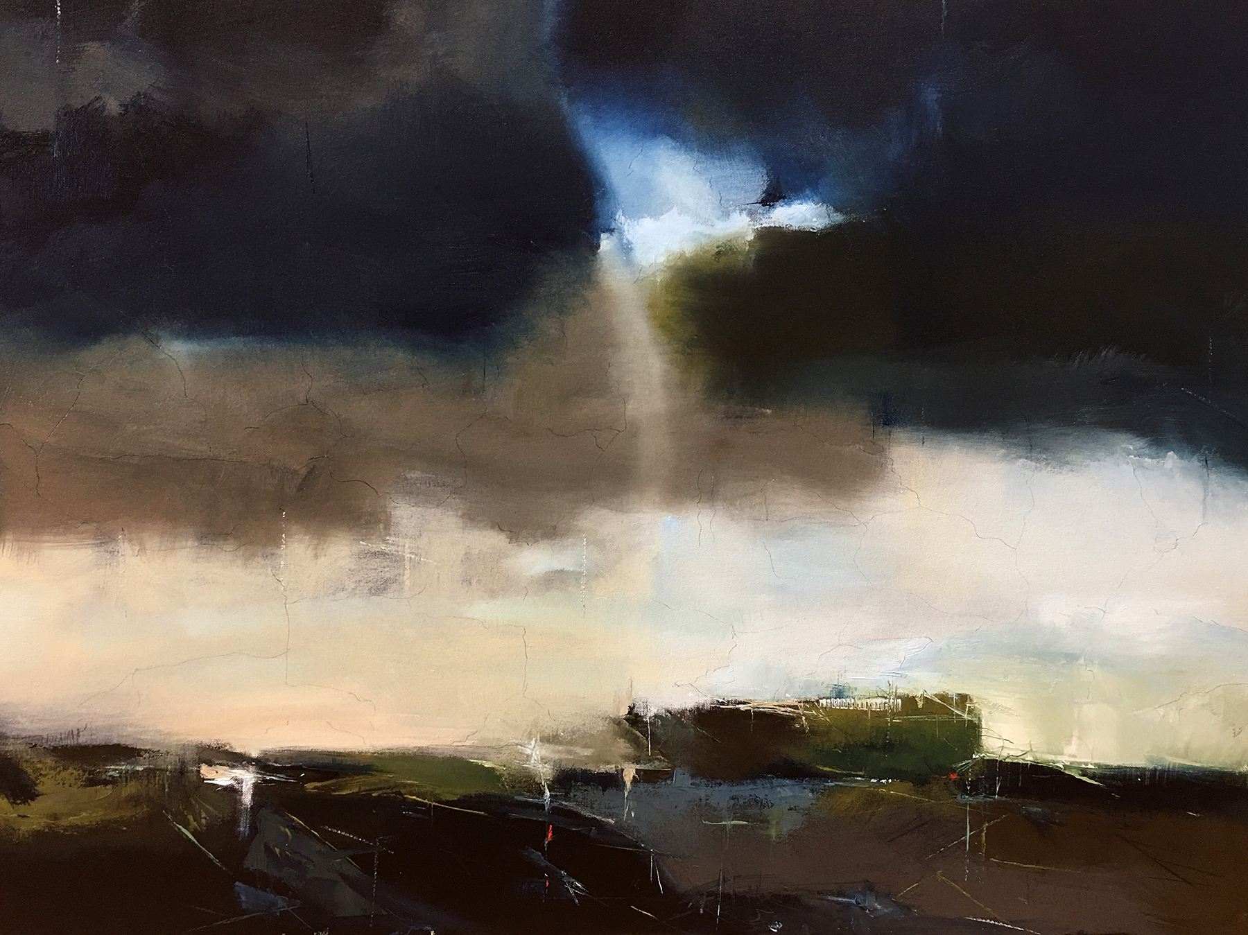 Laura Radwell, Umbra No. 8 , oil on canvas, 30”x40”