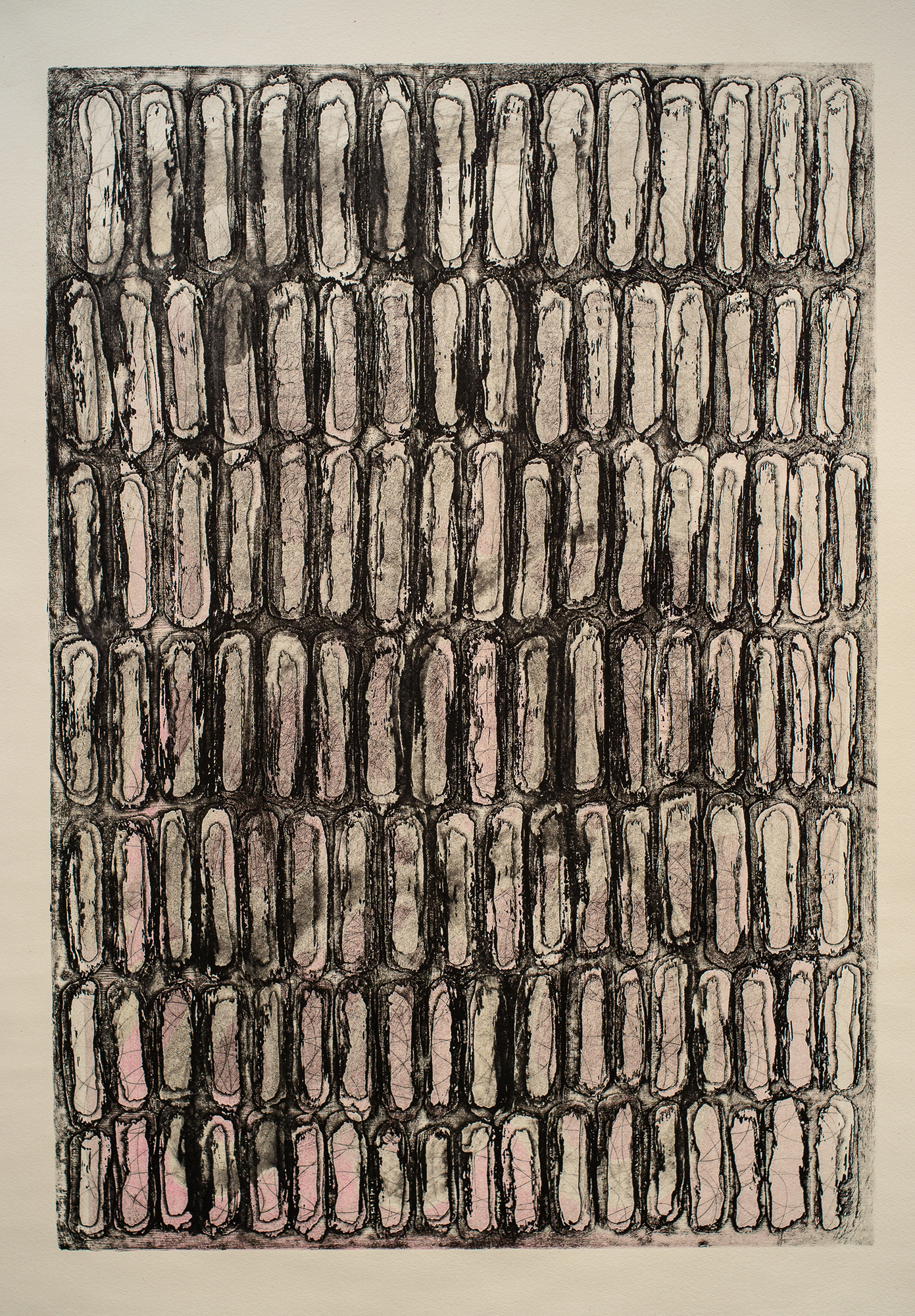   One Hundred and Eighteen Marks , copperplate open bite, drypoint and aquatint etching, 22-1/4 x 33-1/2 inches 