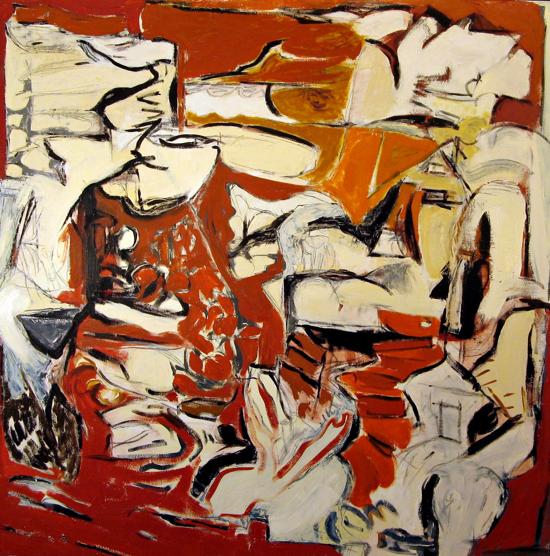   Red Friday,  Oil on canvas, 44x44 