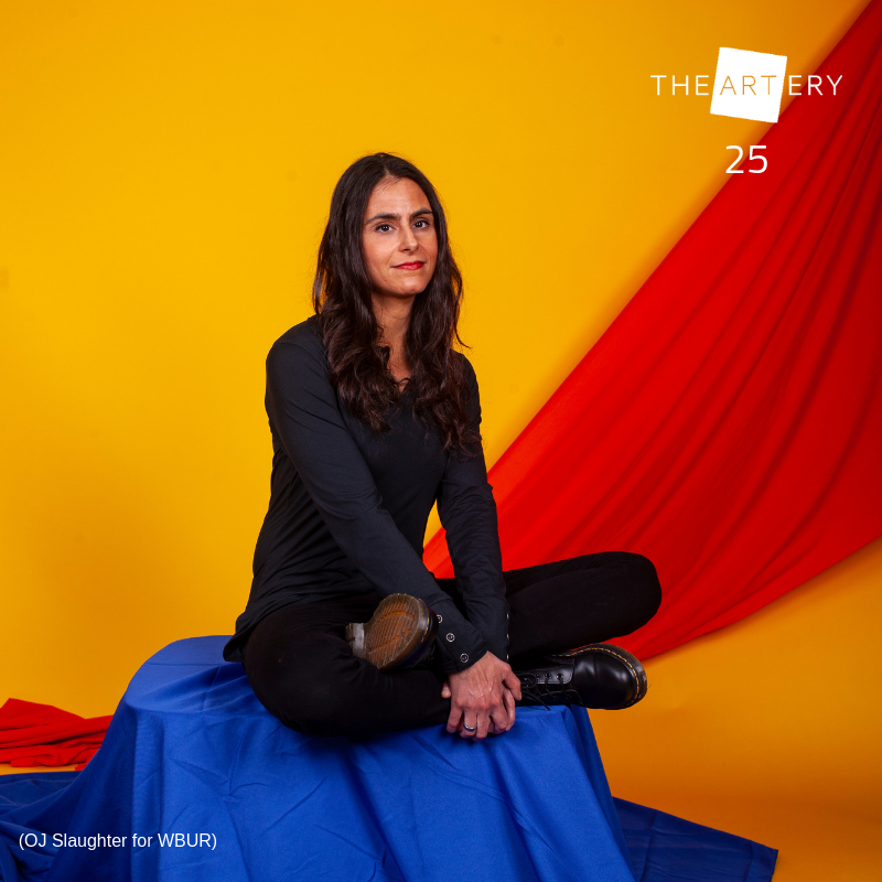 Photo of Allison Maria Rodriguez, who was selected by WBUR's The ARTery as one of " The ARTery 25 .” Photo credit: OJ Slaughter for WBUR