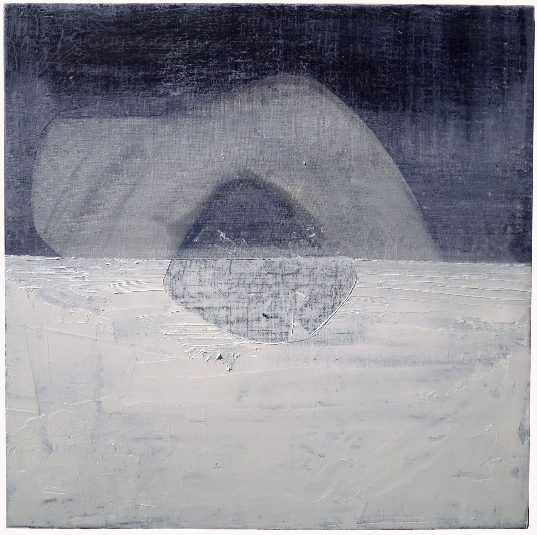 Embedded in Ice , oil and graphite on linen, 19” x 19”