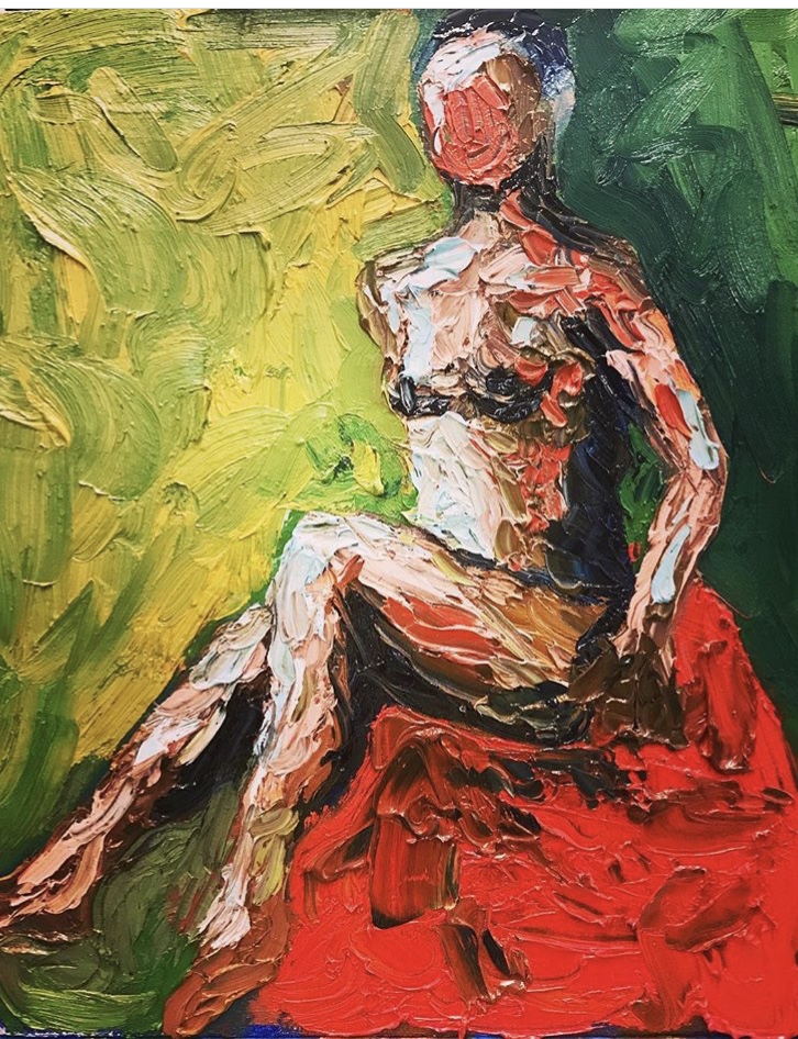 Lay Me , oil on canvas, 20 x 16 inches