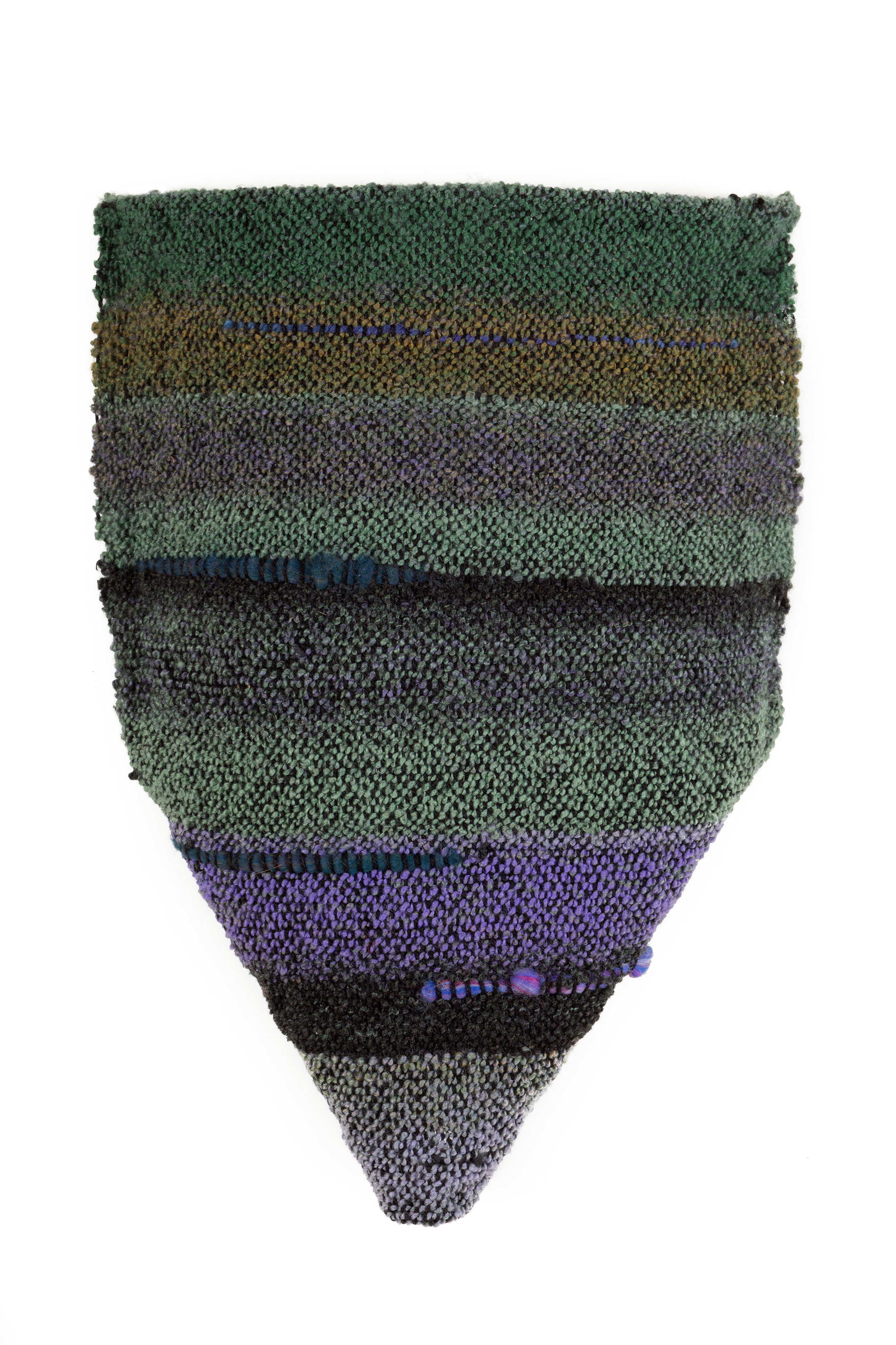  Sylvia Vander Sluis,  Green and Purple Torso , Handwoven wool and alpaca, 18x12x4 