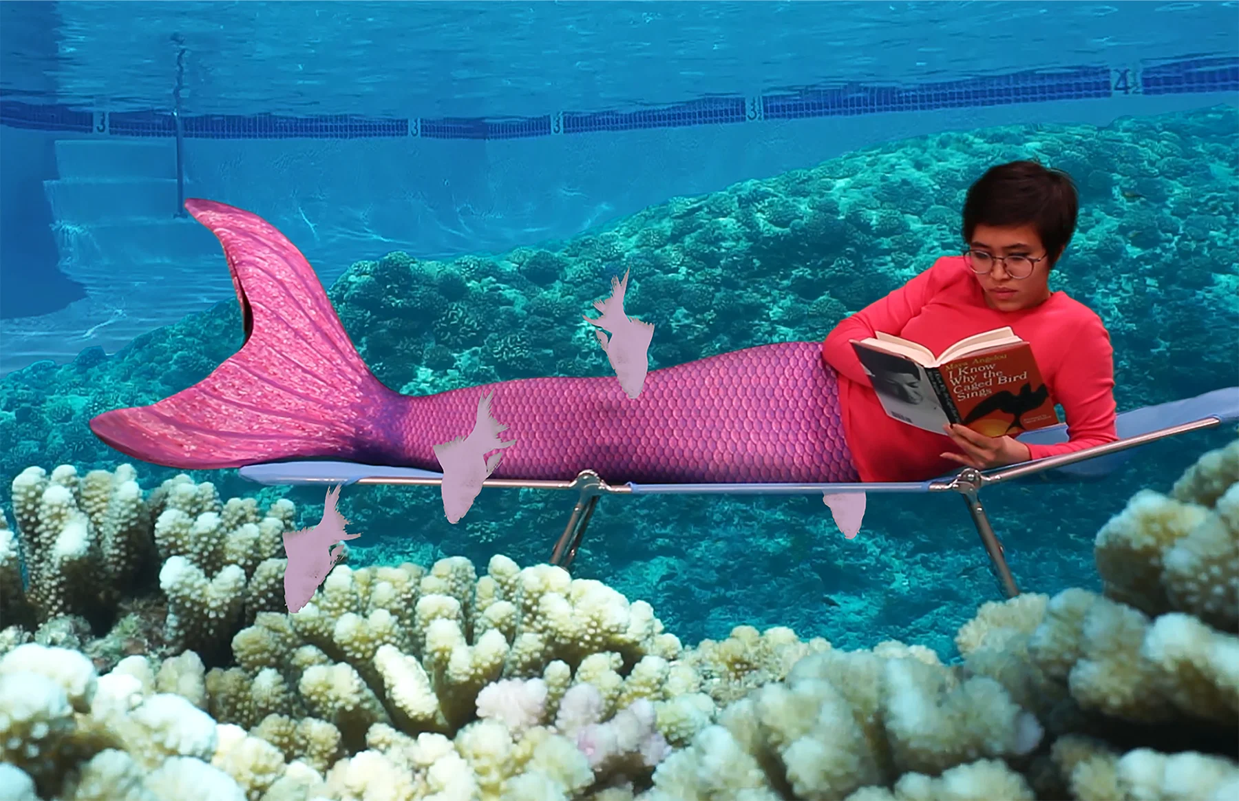 Legends Breathe, Water Mythologies, archival print of video still, by Allison Maria Rodrigues, part of ‘Exquisite Array”, in the Annex through July 28, 2019.