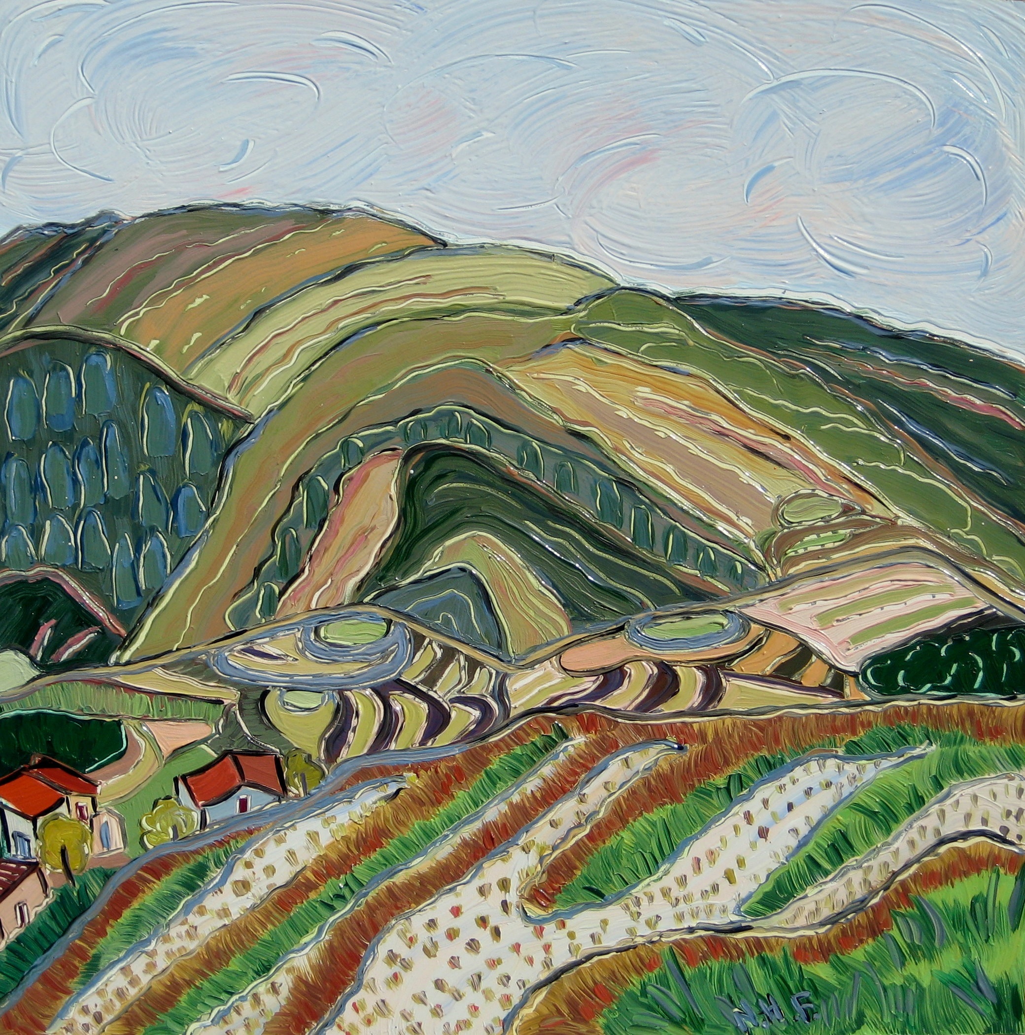 Morning at the Rice Terrace, Nan Hass Feldman