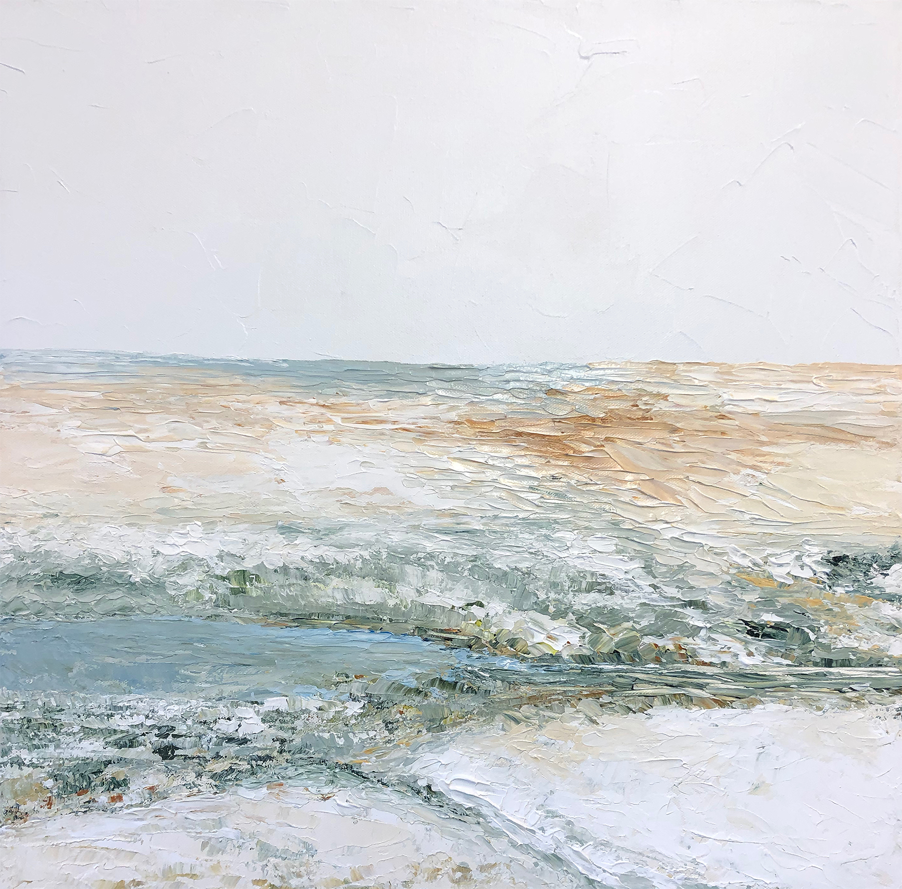 Ocean, acrylic on canvas, 20 x 20 inches
