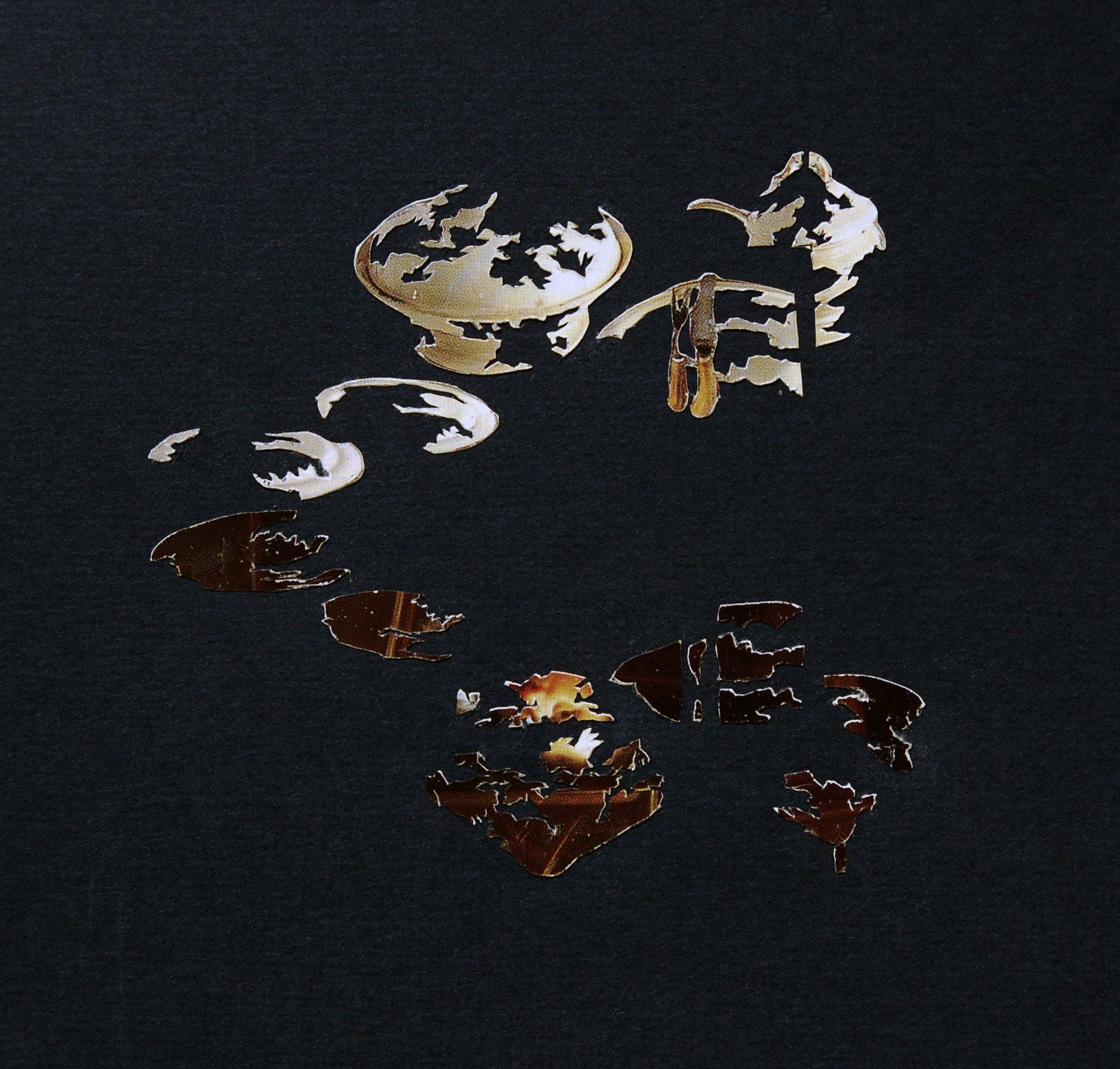 Elizabeth Alexander, Tableware Study No. 3 , Collaged pages from: The Bulfinch Anatomy of Antique China & Silver, published by Bulfinch Press