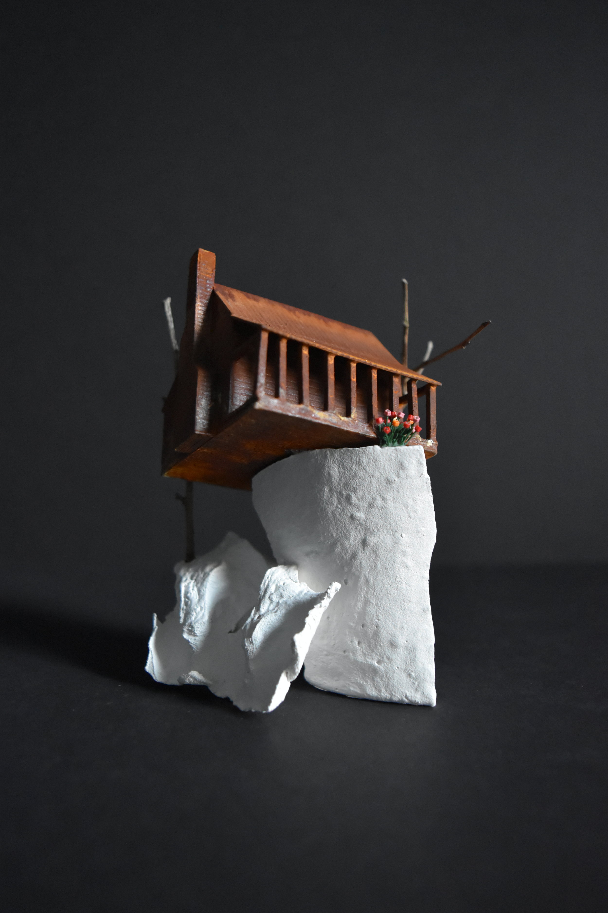  Tatiana Flis,  Everything is Waiting , Wood, plastic, and mixed-media, 3.5 x 2 x 2.5 inches 