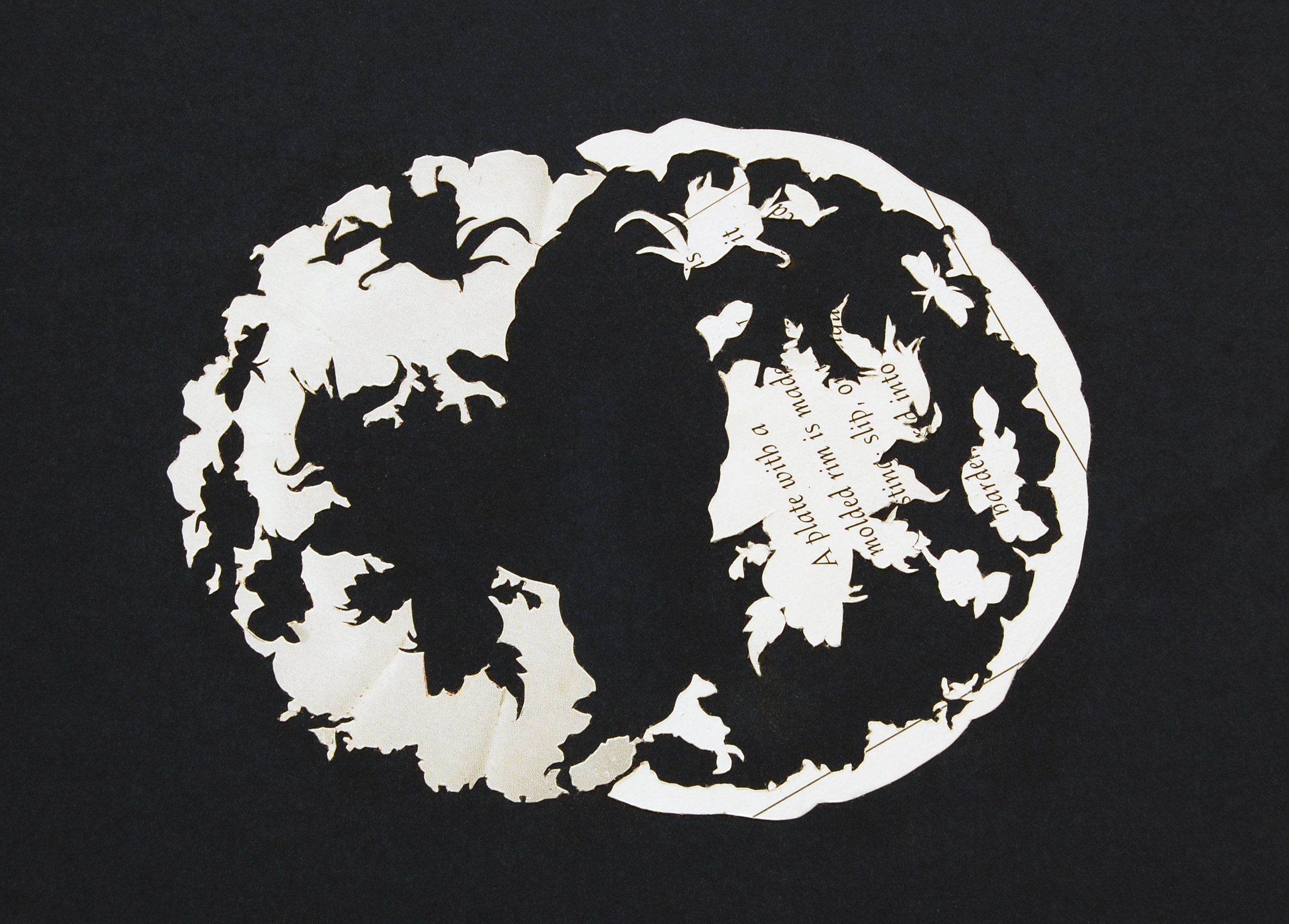 Elizabeth Alexander, Tableware Study No. 2 , Collaged pages from: The Bulfinch Anatomy of Antique China & Silver, published by Bulfinch Press