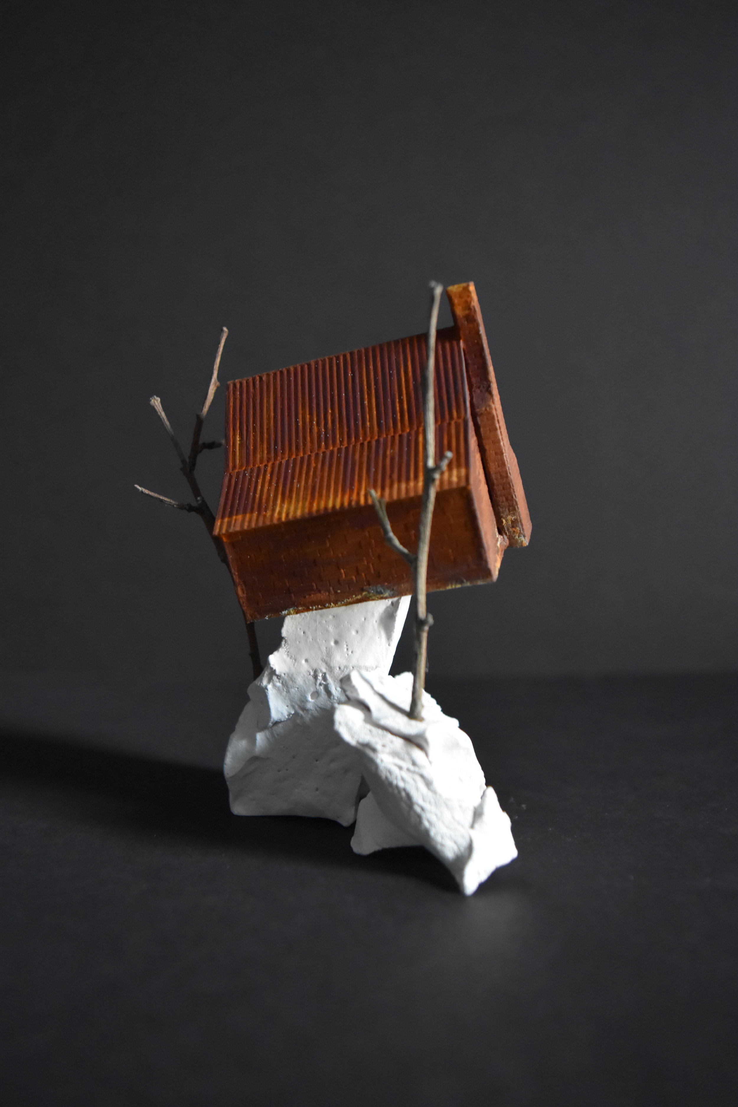  Tatiana Flis,  Everything is Waiting , Wood, plastic, and mixed-media, 3.5 x 2 x 2.5 inches 