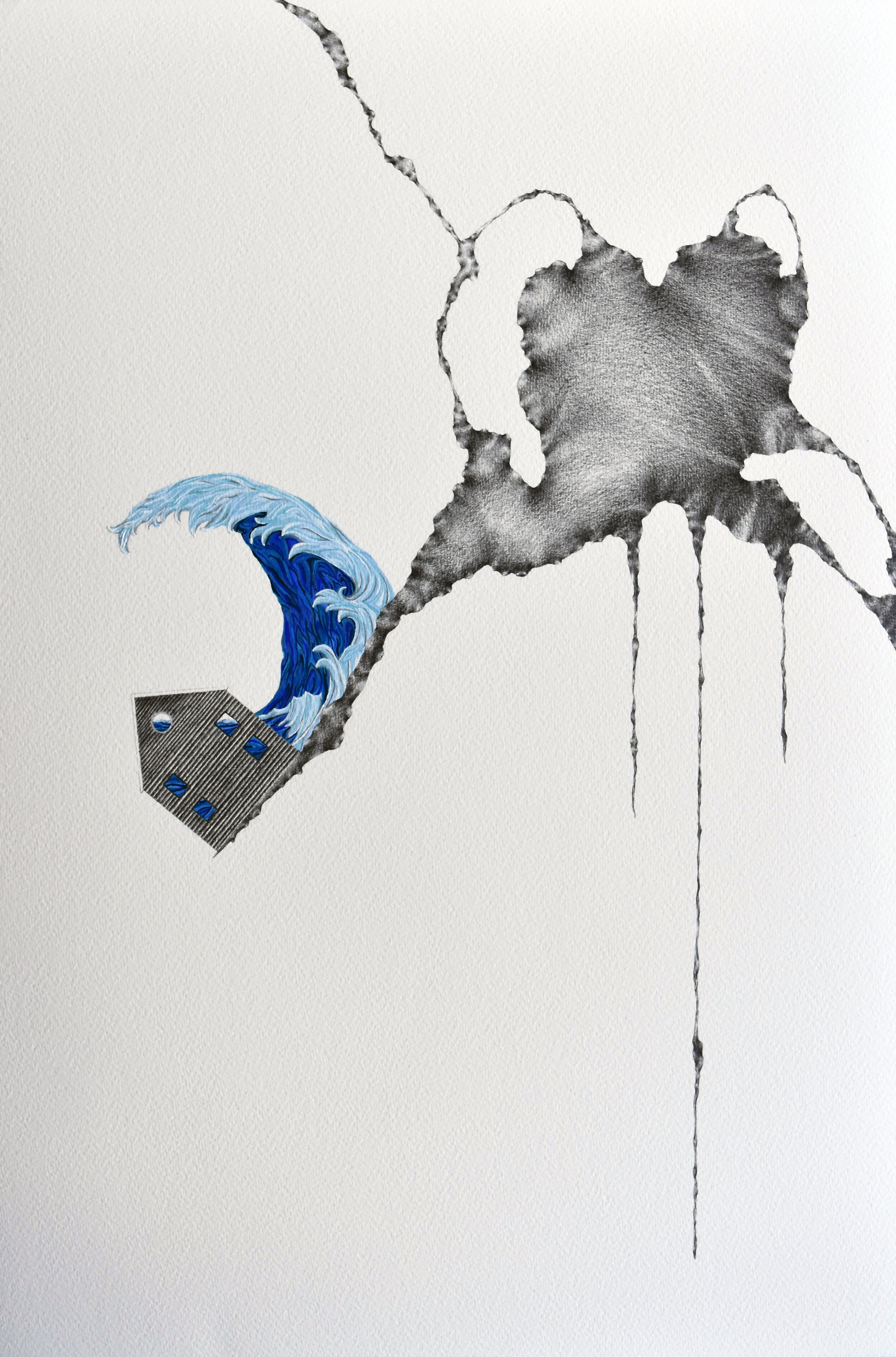 Tatiana Flis, Without Protection , graphite and gouache