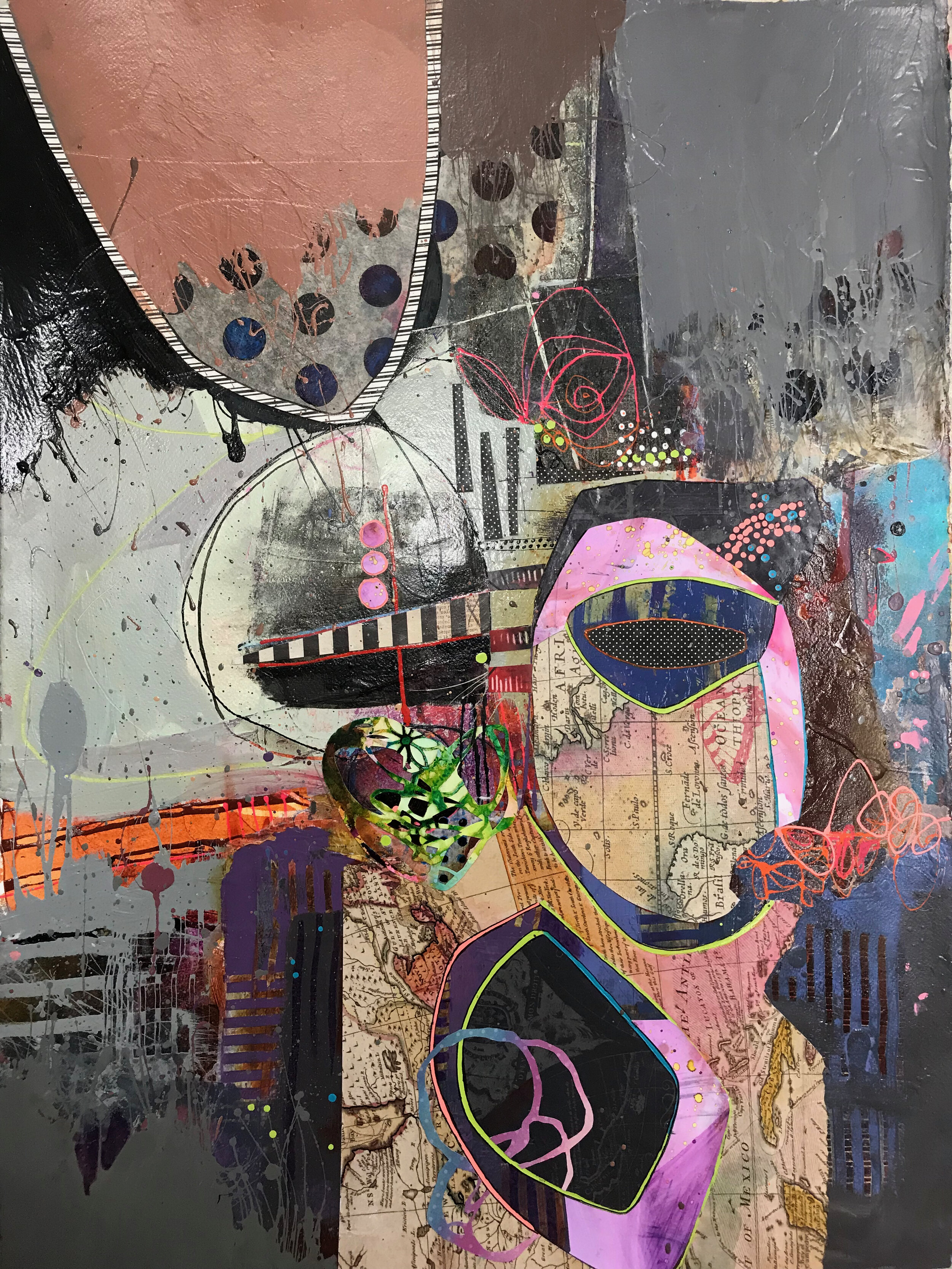   Impromptu , mixed-media work by Mary Marley 