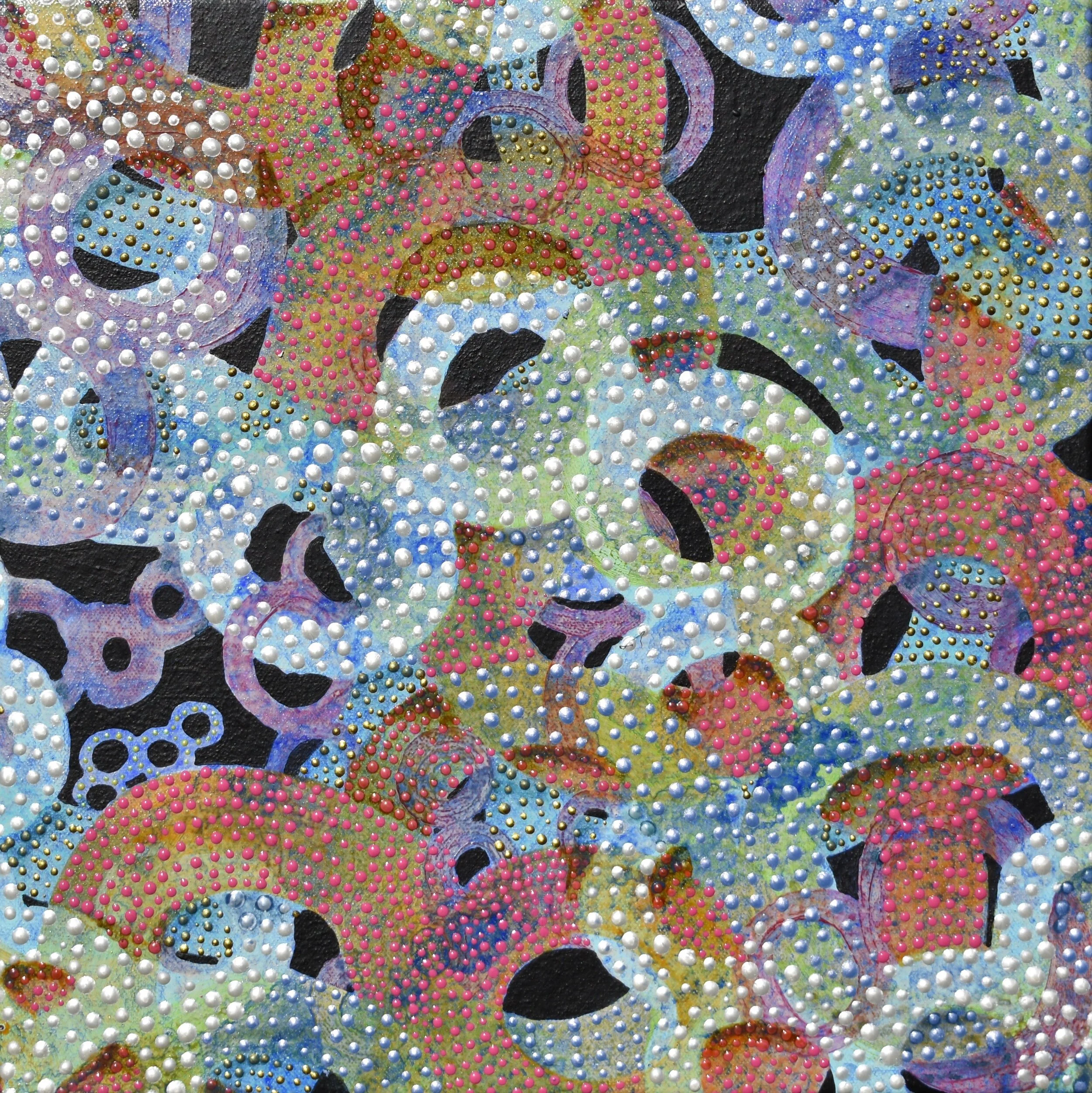 Denise Driscoll, Shimmer 11 , Acrylic on canvas, 12x12