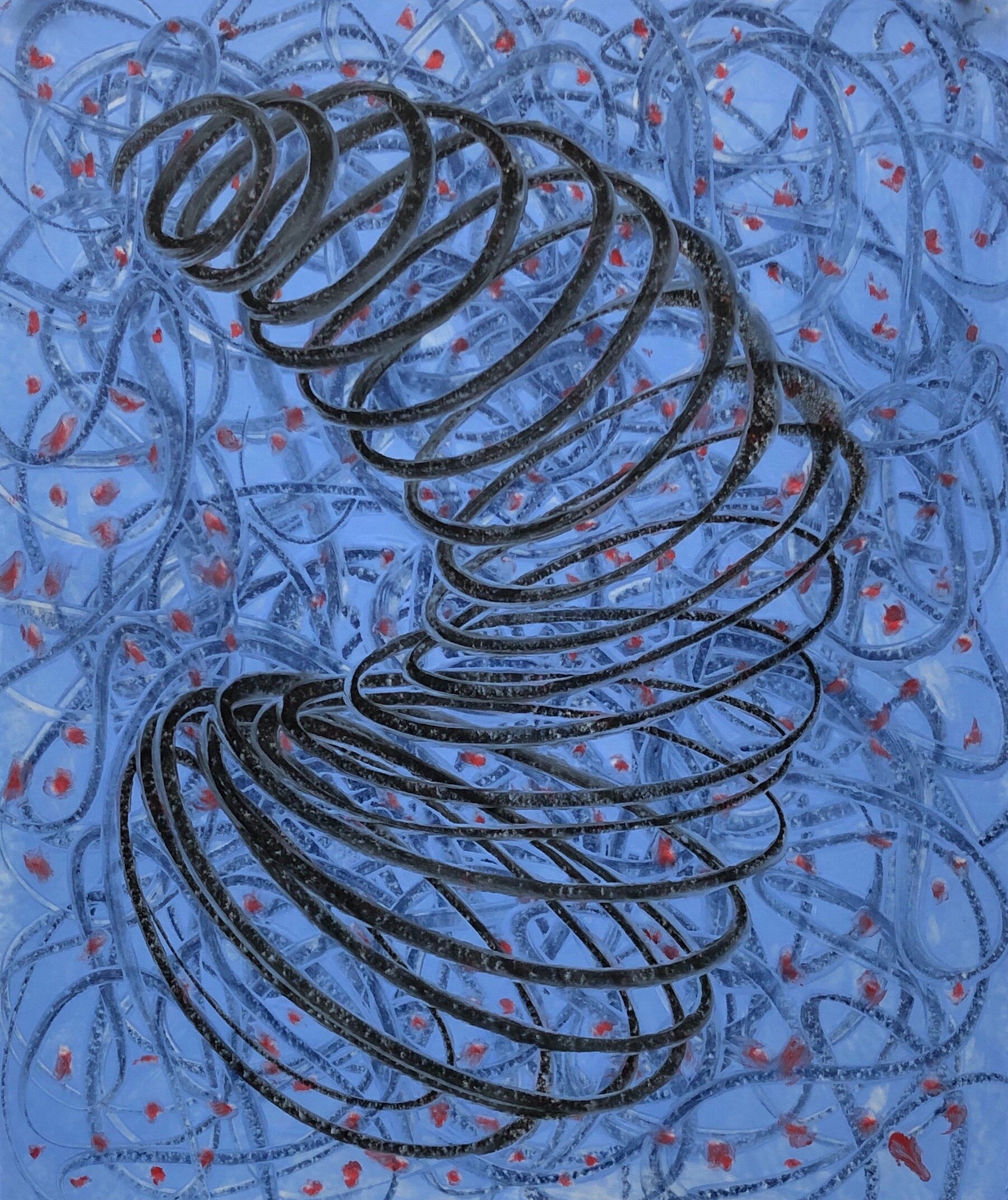  Kay Hartung,  “Vortex 1”   Encaustic on paper, 16.75 x 20.5 inches 