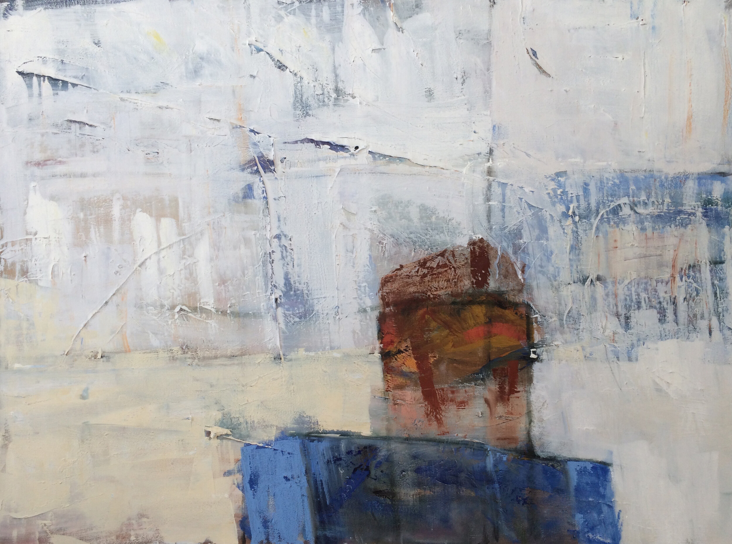   Betty Glick ,  Border Series 1: Watchtower , oil on canvas, 30x40 inches, $1,600 