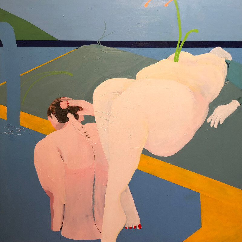   John Murdock ,  A Crying Shame , acrylic on canvas, 48x48 inches, $4,500 