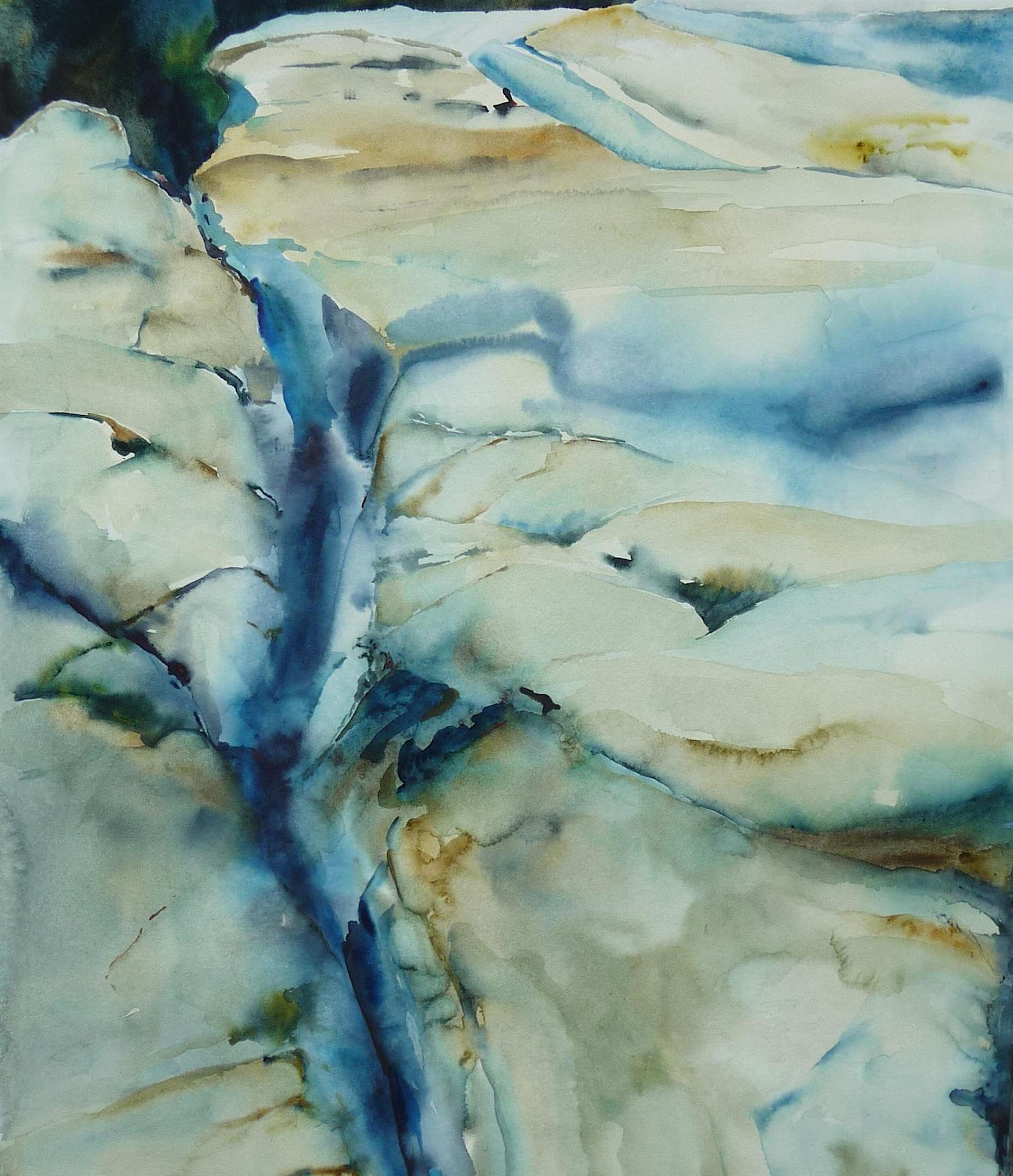  Lisa Goren,  Alaska Ice Crevice , Watercolor, 20x16 