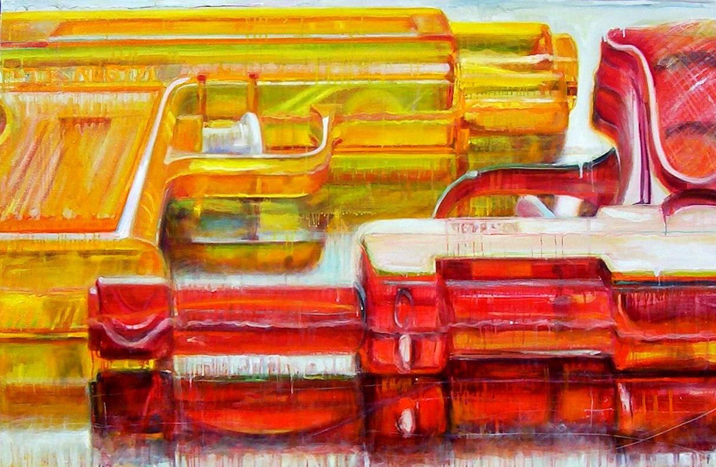  Beverly Rippel,  Slide-in , Oil paint, 38x58 