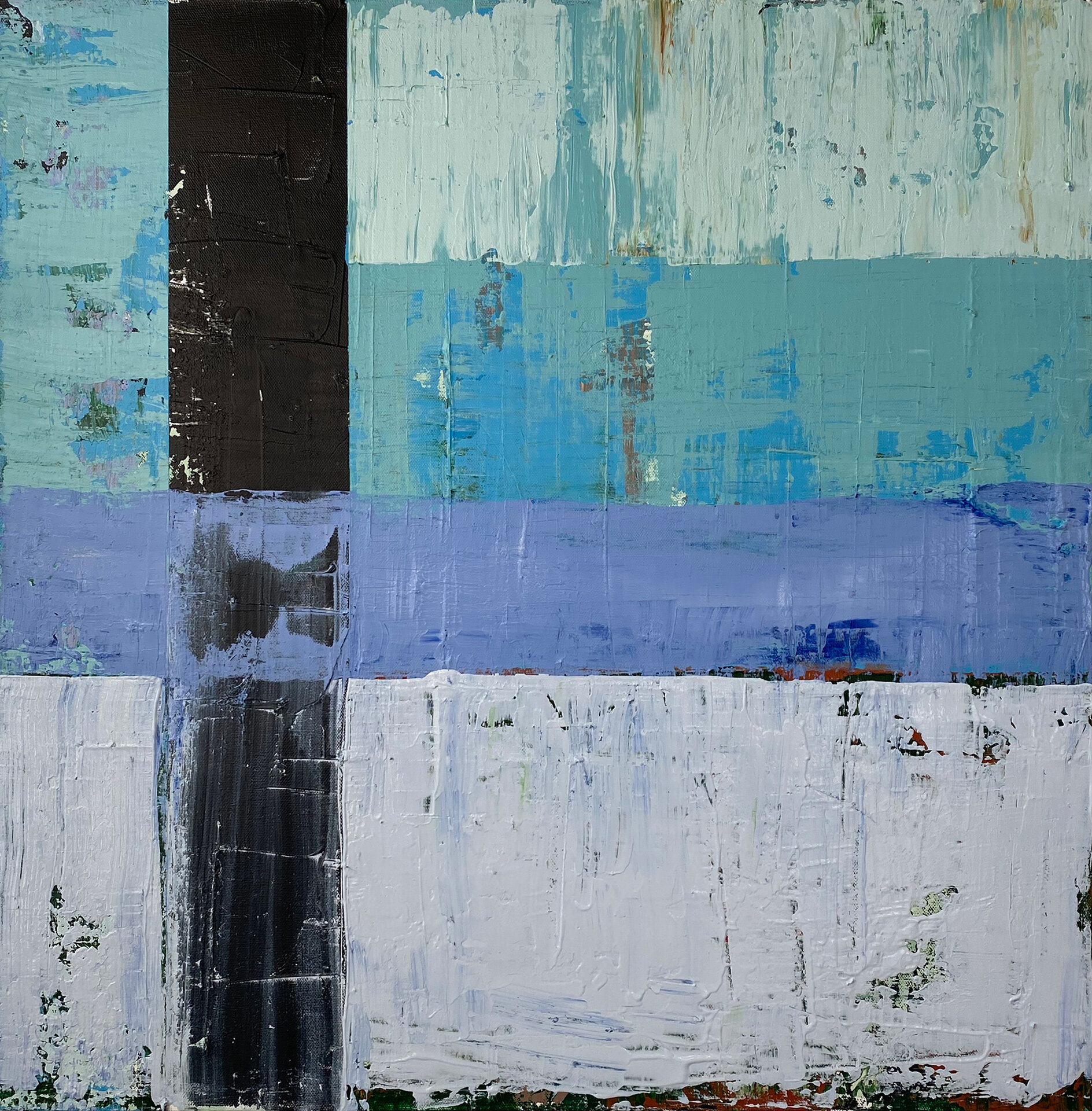   Translation of “White Ladder” VI (D. Gray) , mixed media on canvas, 24 x 24 inches 
