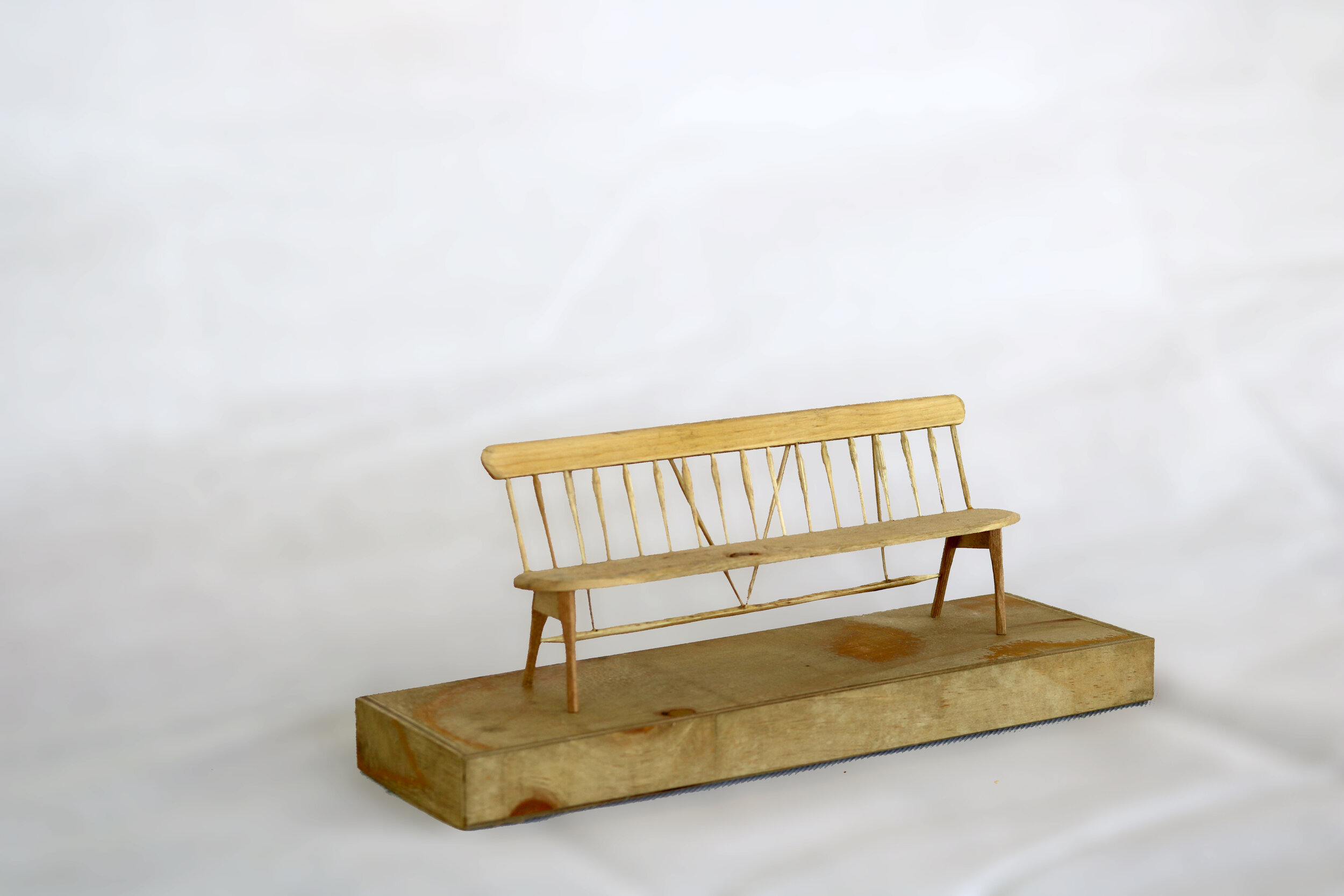  Daniel Zeese,  Bench 15,   Wood, 4x12x3 