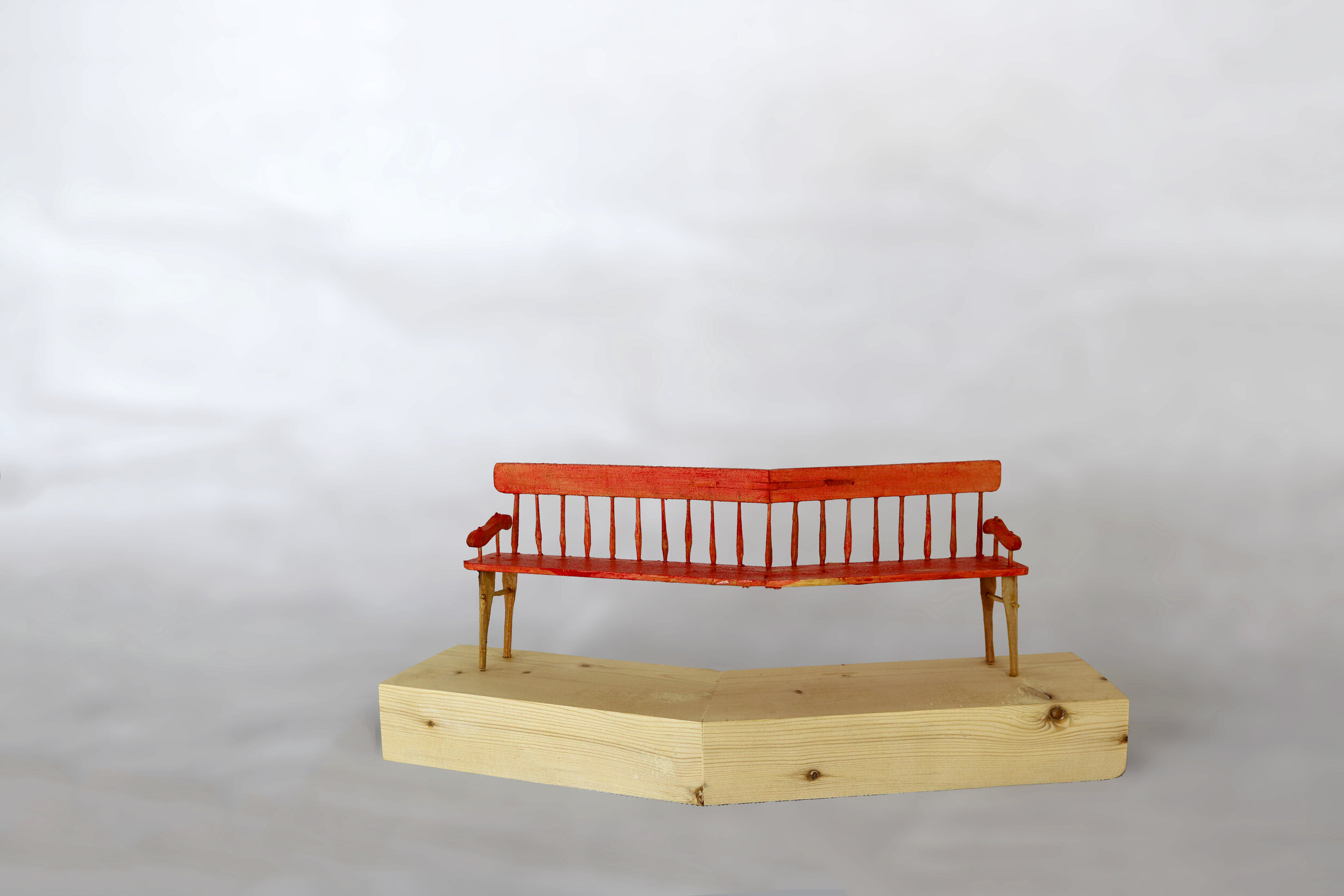  Daniel Zeese,  Bench 10 , Wood, 14x8x5 