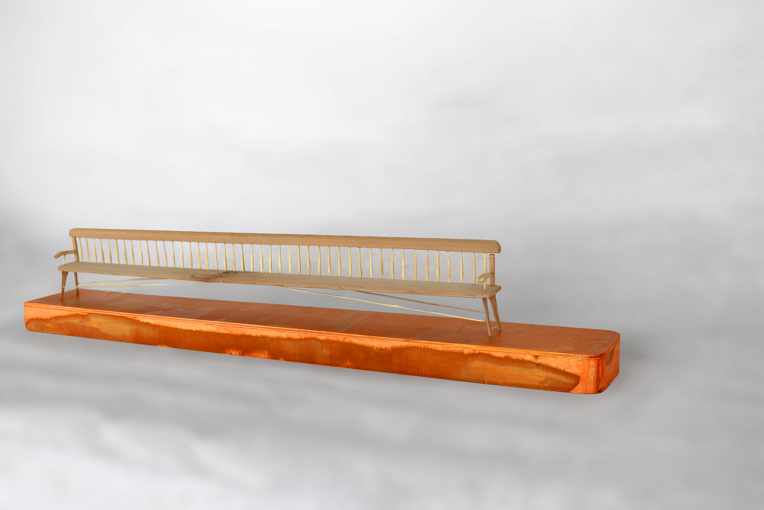  Daniel Zeese,  Bench 14 , Wood, 30x5x4 