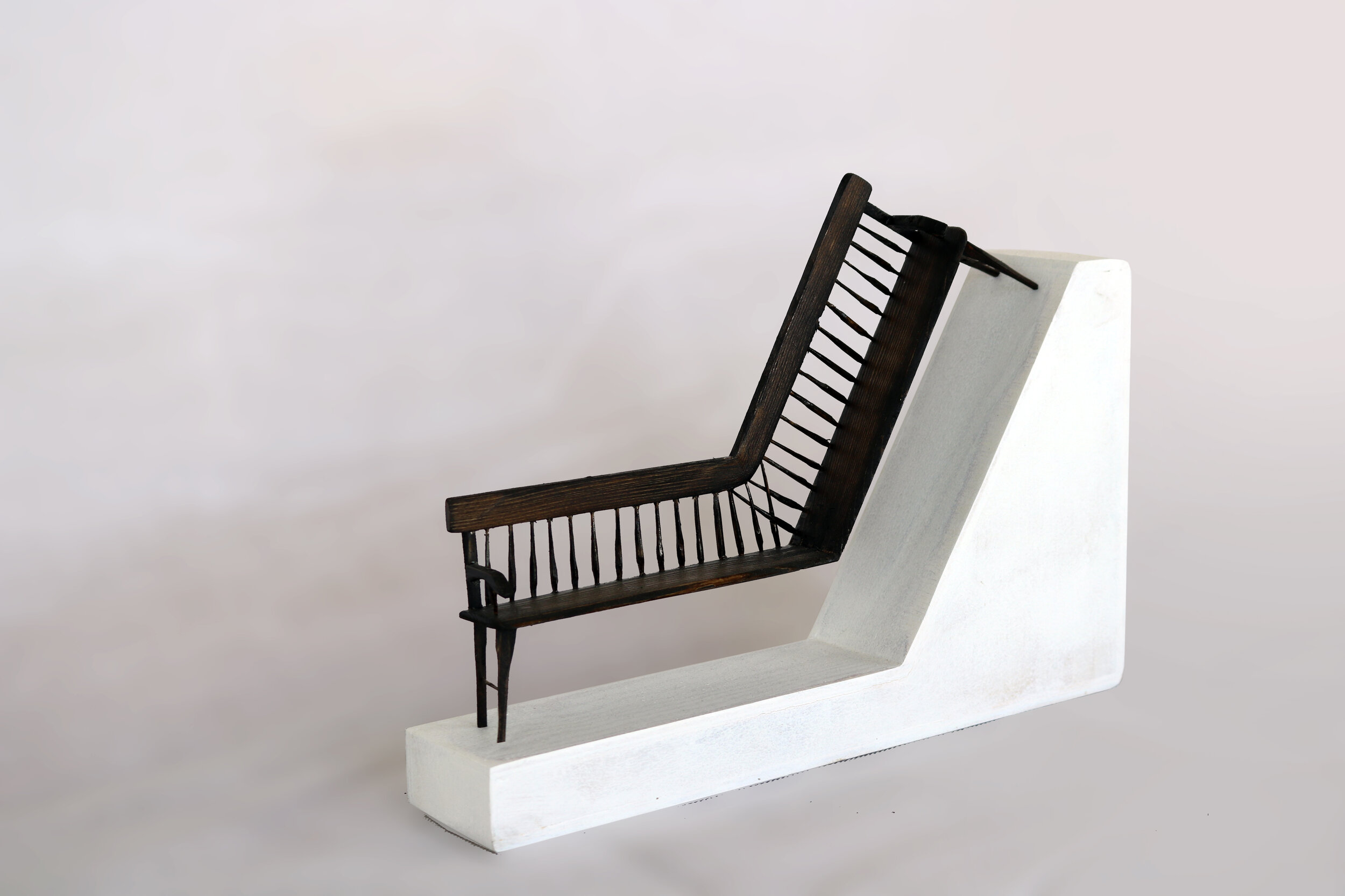  Daniel Zeese,  Bench 22 , Wood, 14x8x3 