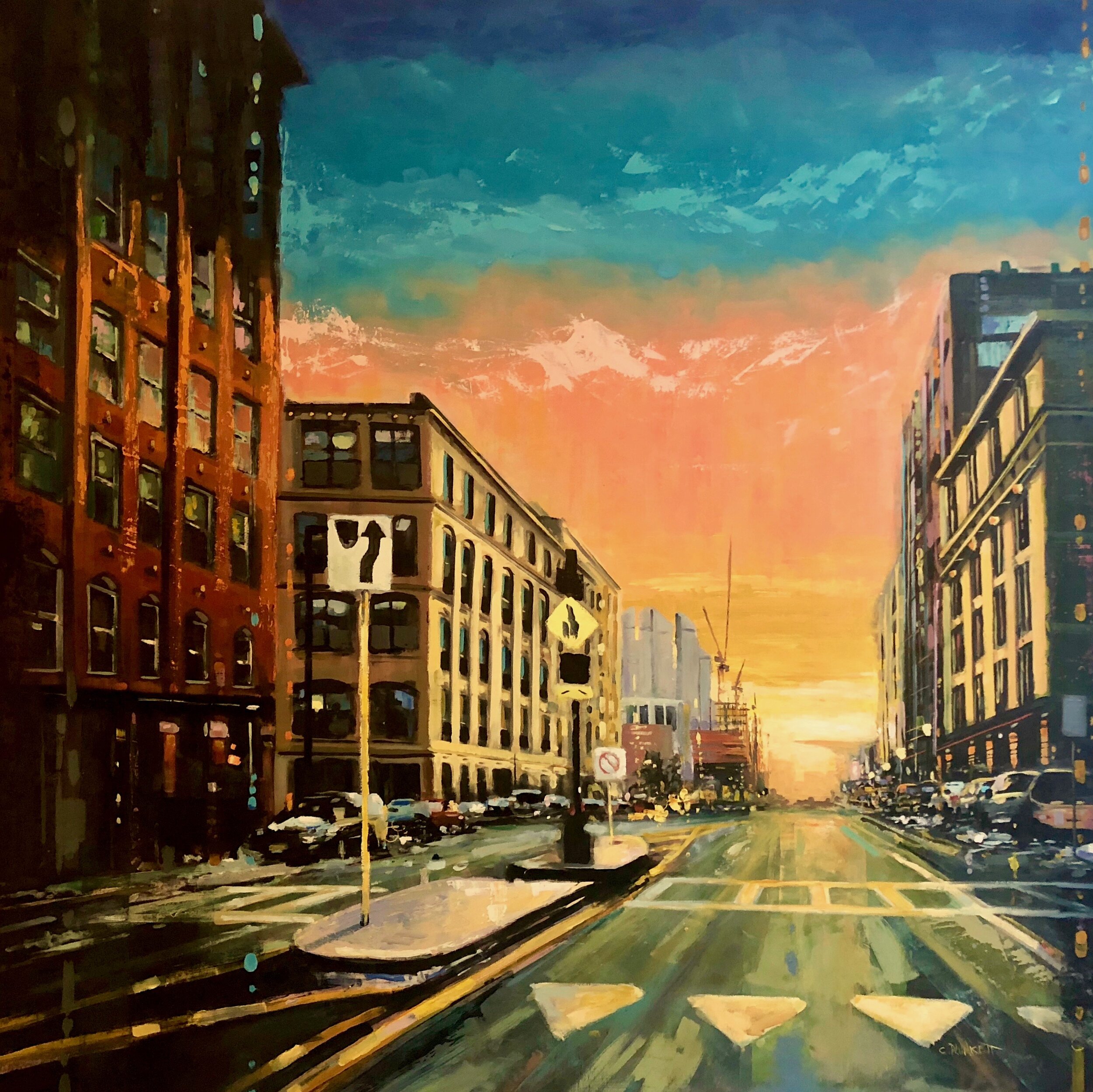 "Winter Sunrise Over Summer Street" by Chris Plunkett